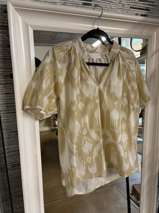 Sheridan French Size XS Tan/White Top