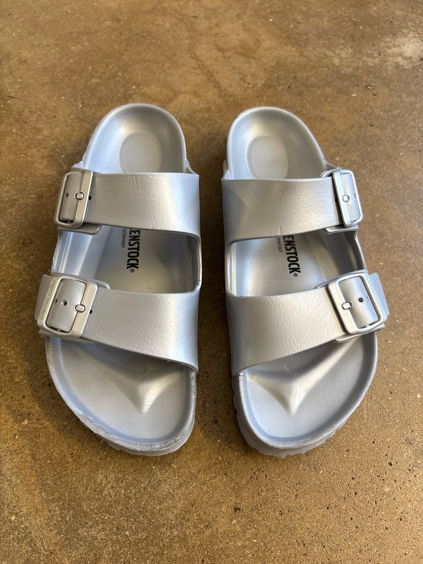 Birkenstock Shoe Size 39 Silver Sandals