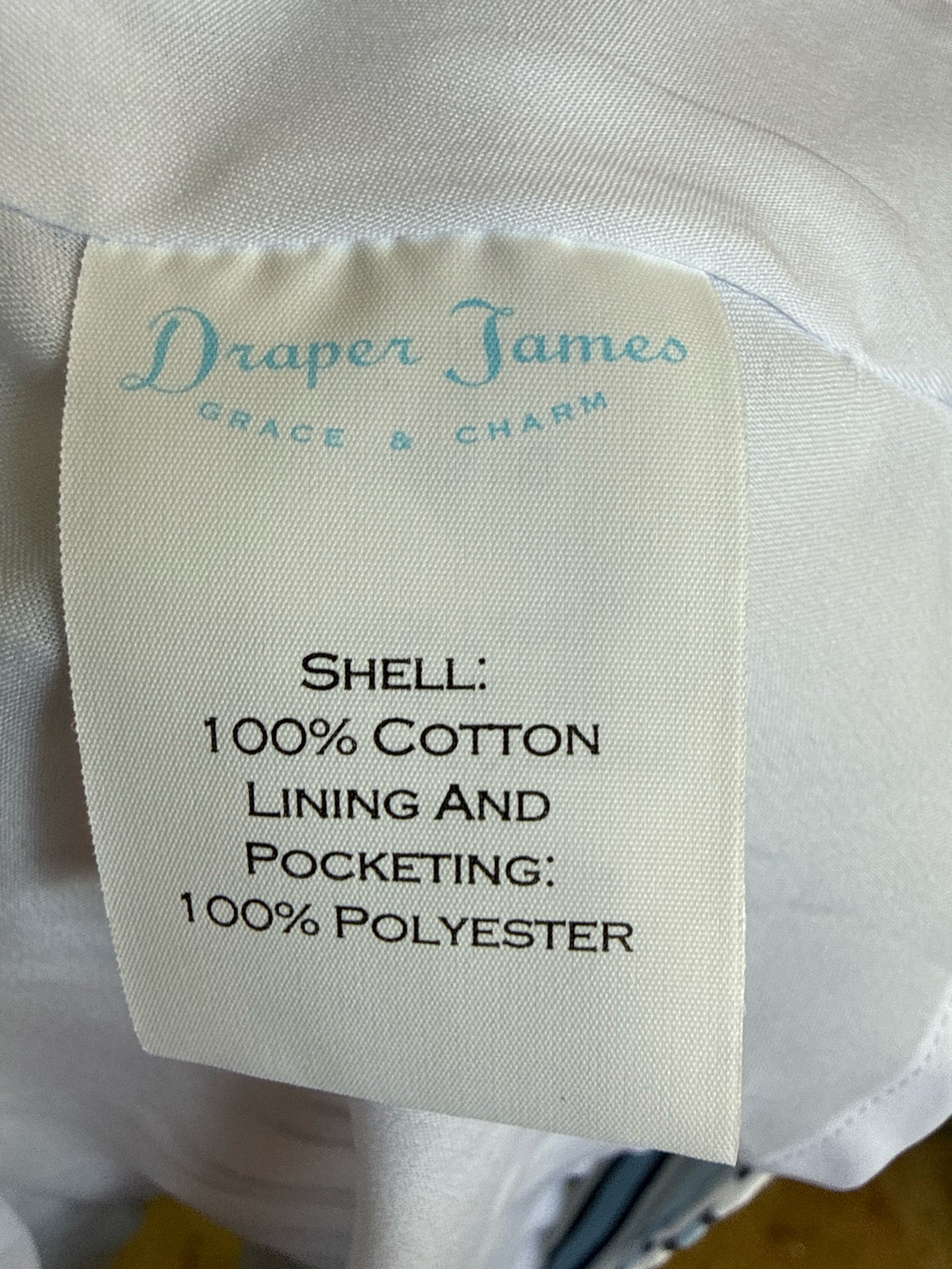Draper James Size 8 White/Blue Dress