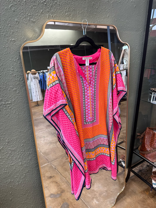 Trina Turk Size XS/s Pink/Orange Poncho/Cape