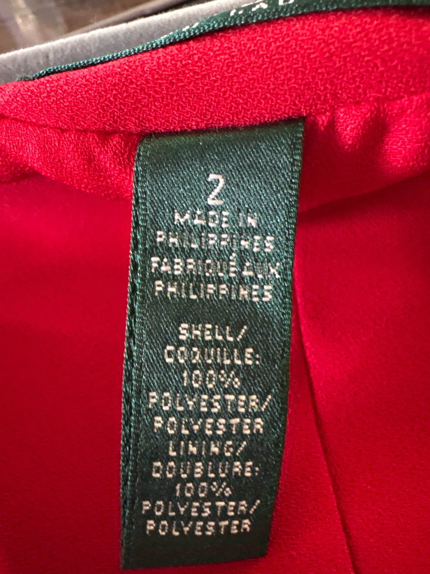 Ralph Lauren Size 2 Red Flare Skirt