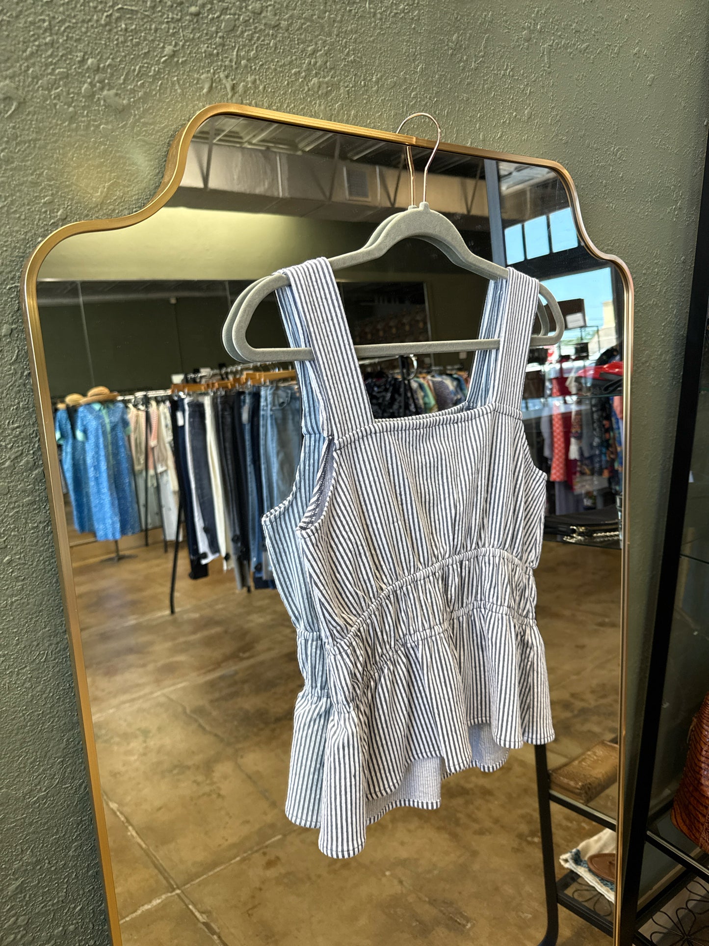 LOFT Size S Blue/White Top