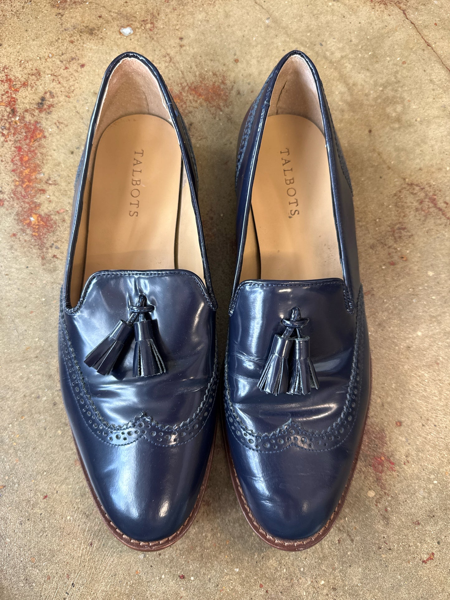 TALBOTS Shoe Size 10 Navy Loafers