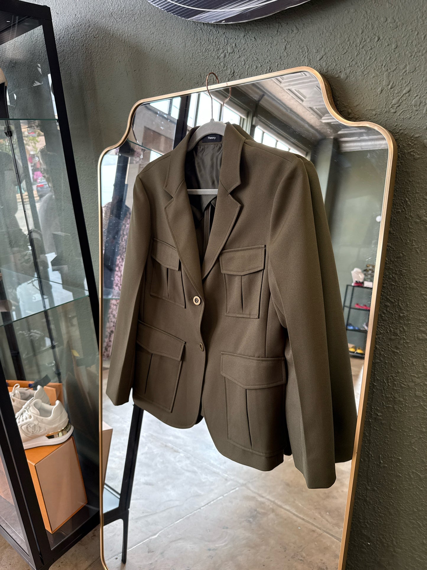 theory Green Blazer
