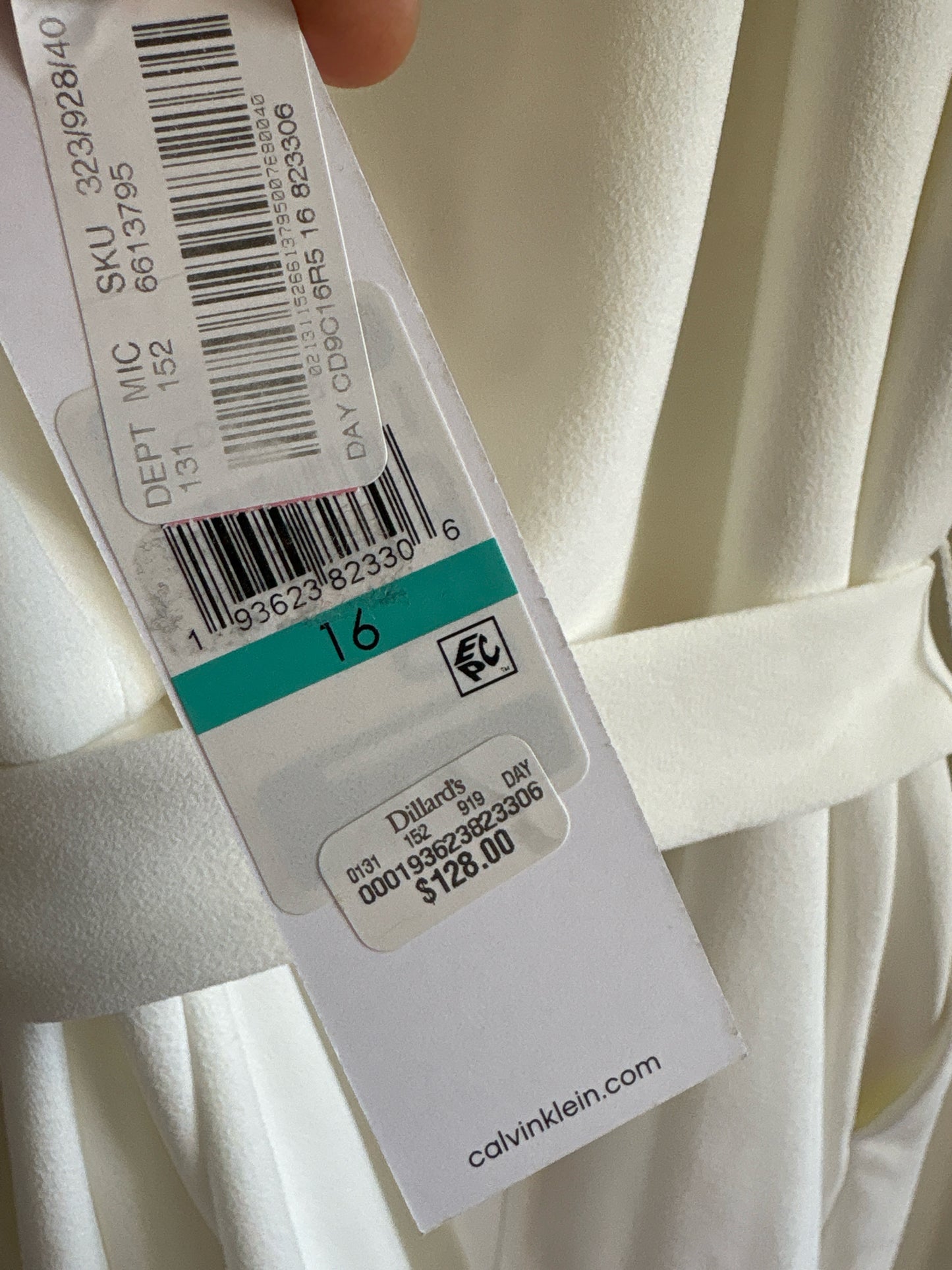 Calvin  Klein Size 14 Ivory Formal