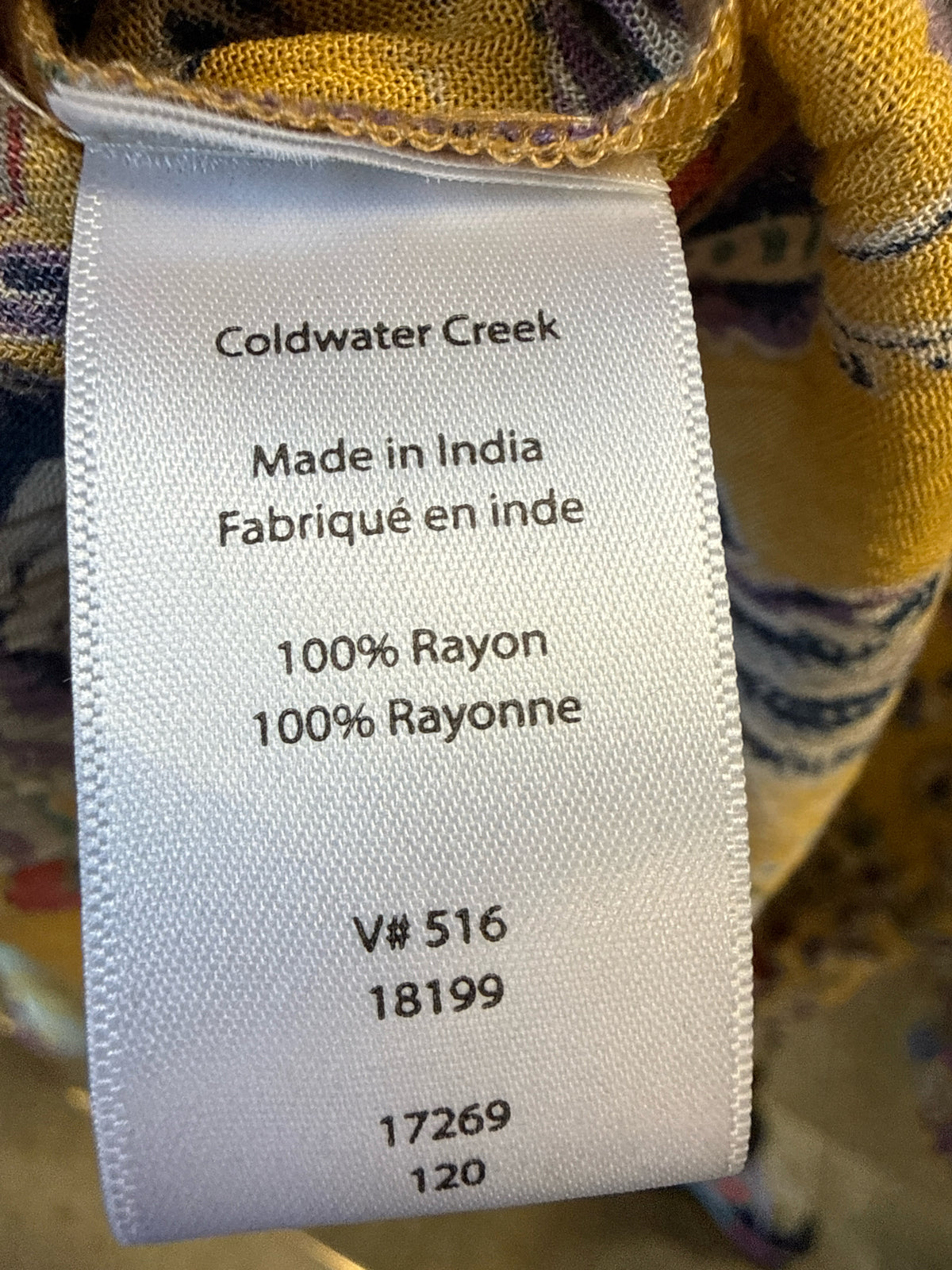 Coldwater Creek Size XL Yellow Top