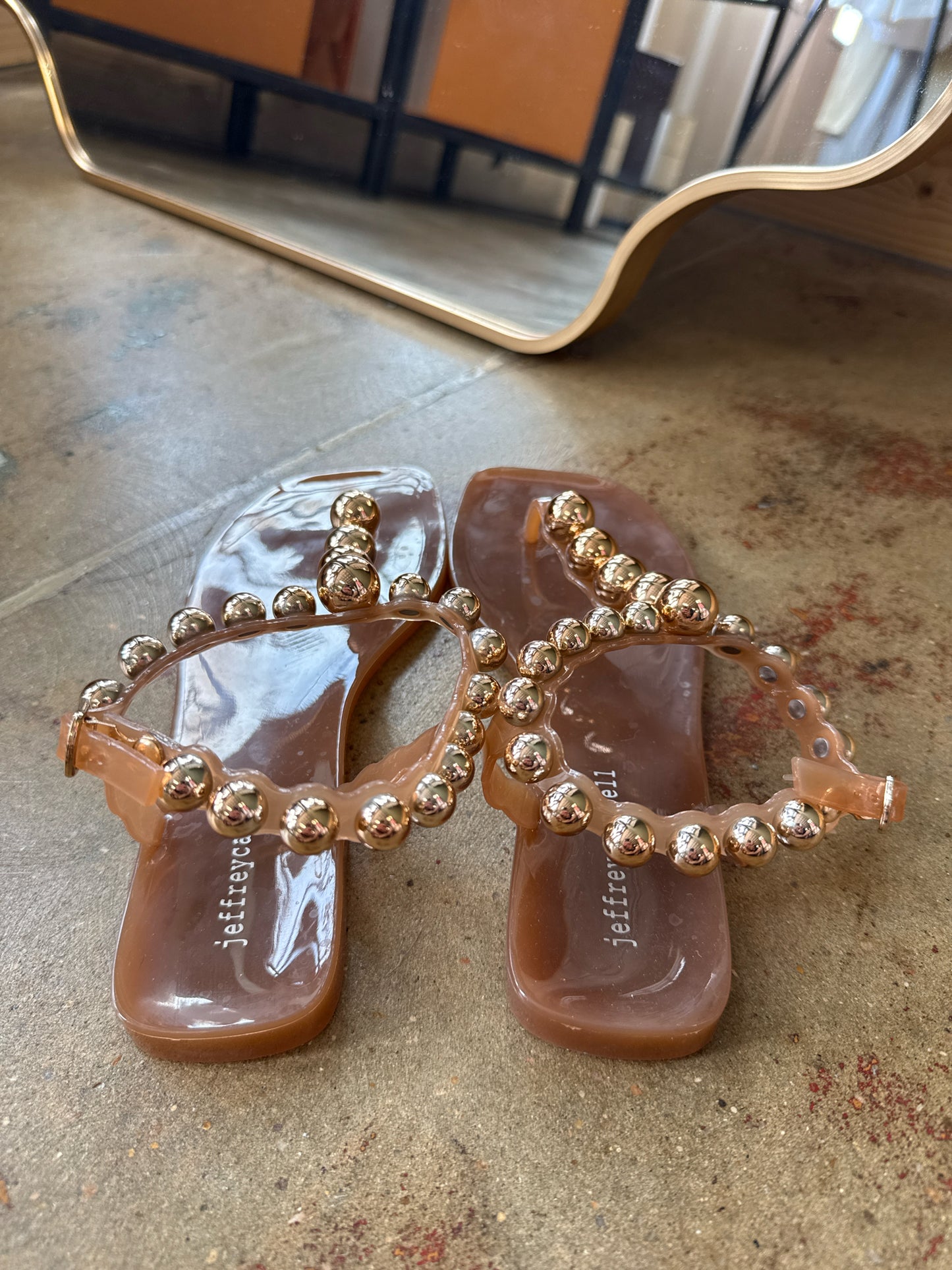 Jeffrey Campbell Shoe Size 7 Brown/Gold Sandals