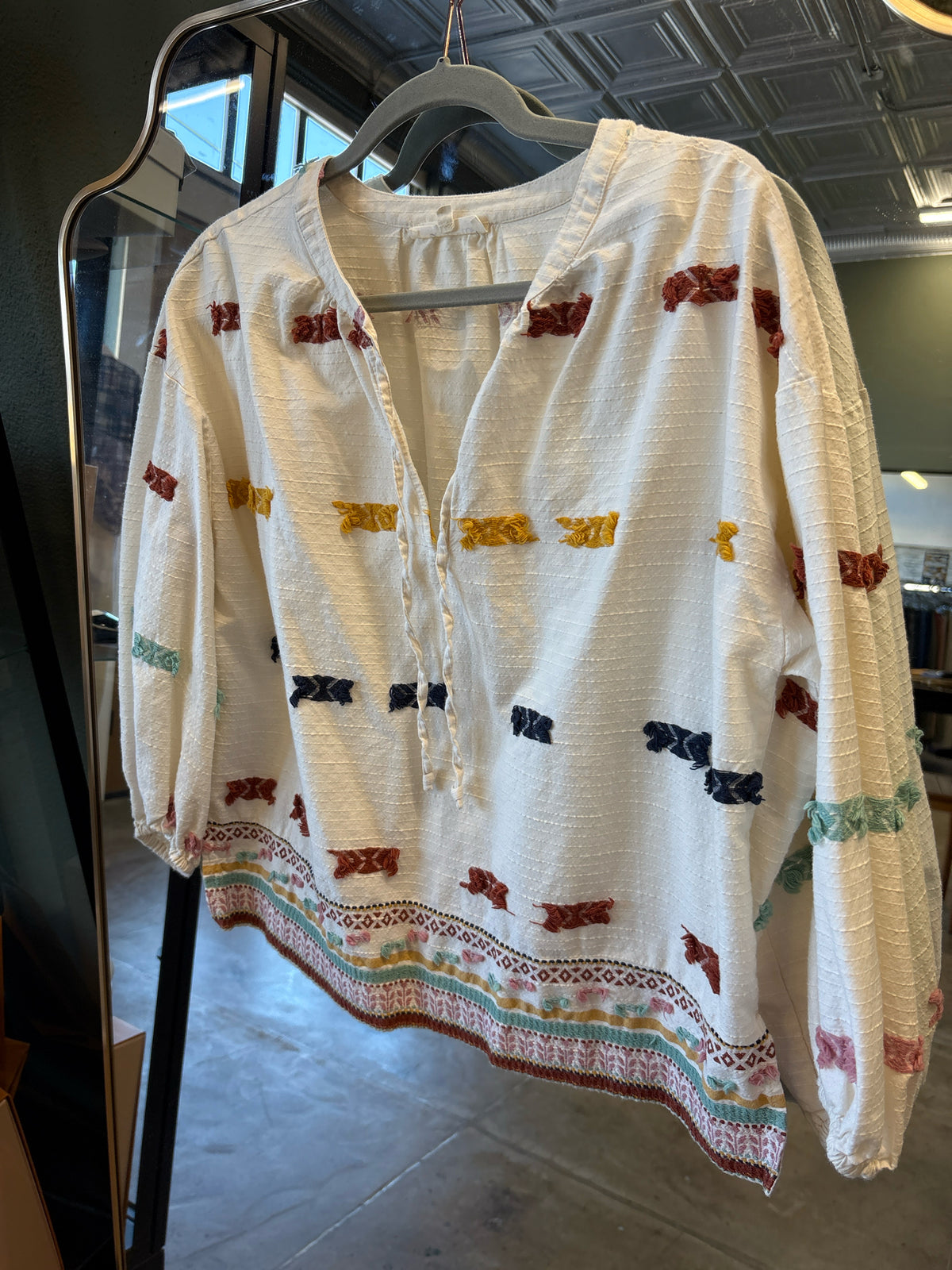 Lou & Grey Size S off white Print Top