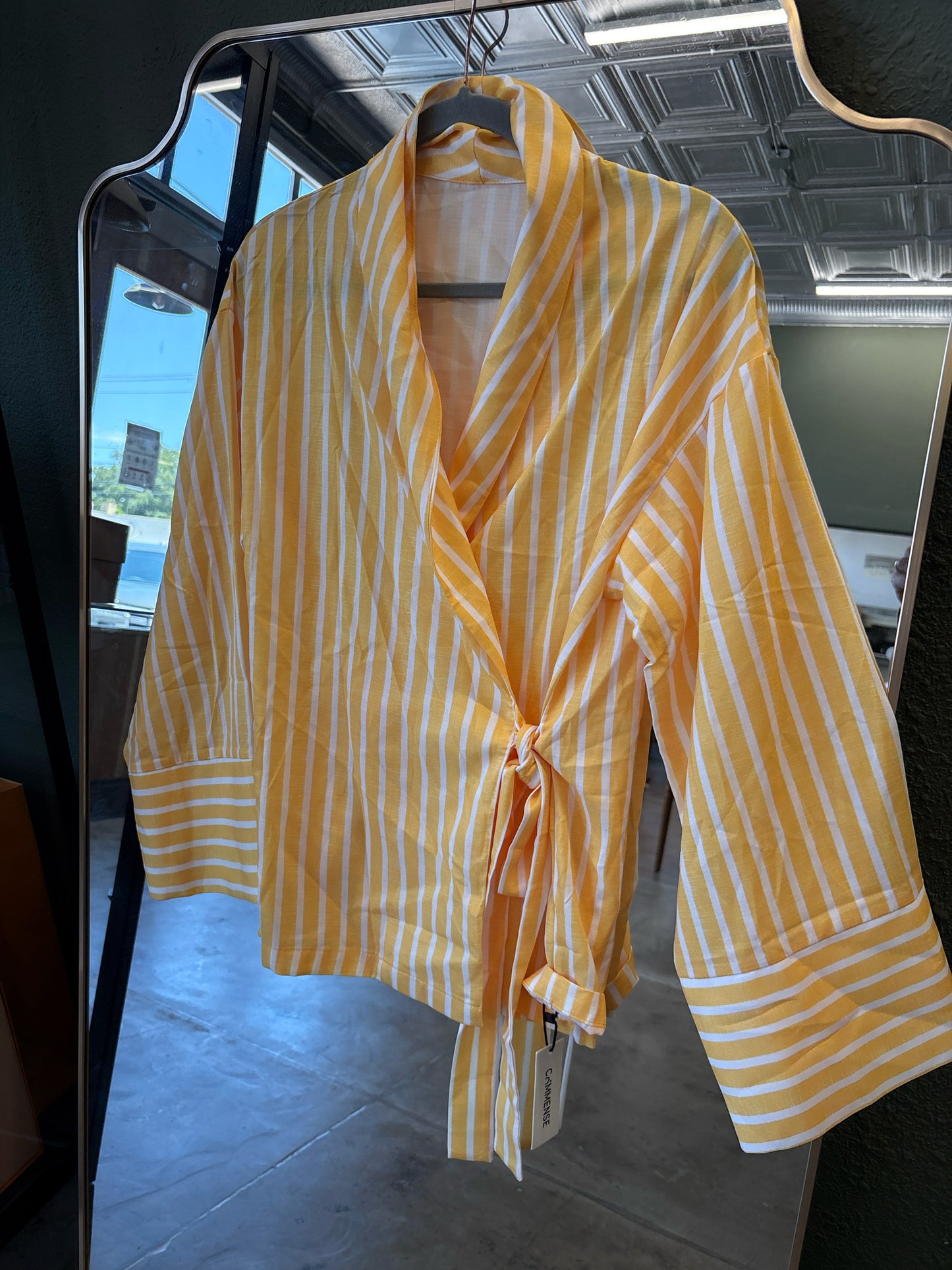 Commense Size S Yellow & White Two Piece Set