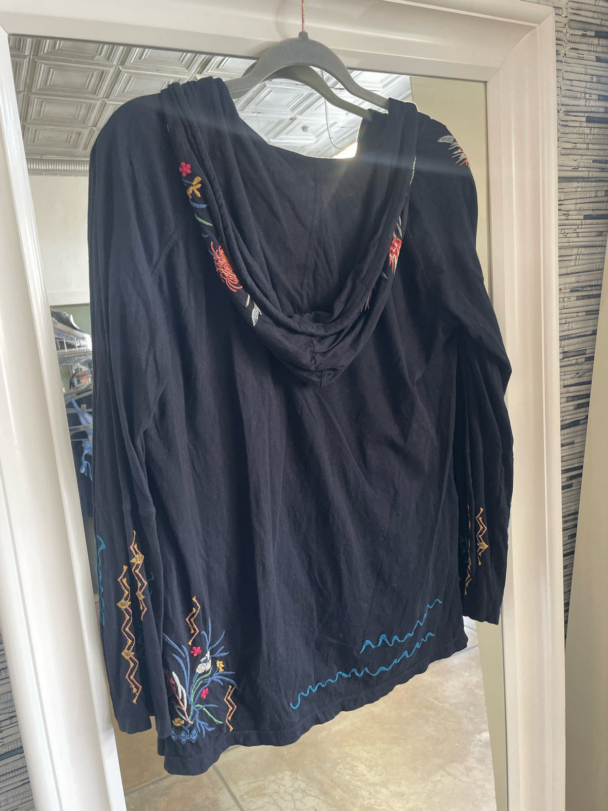 Johnny Was Size S Black Print Two Piece Set