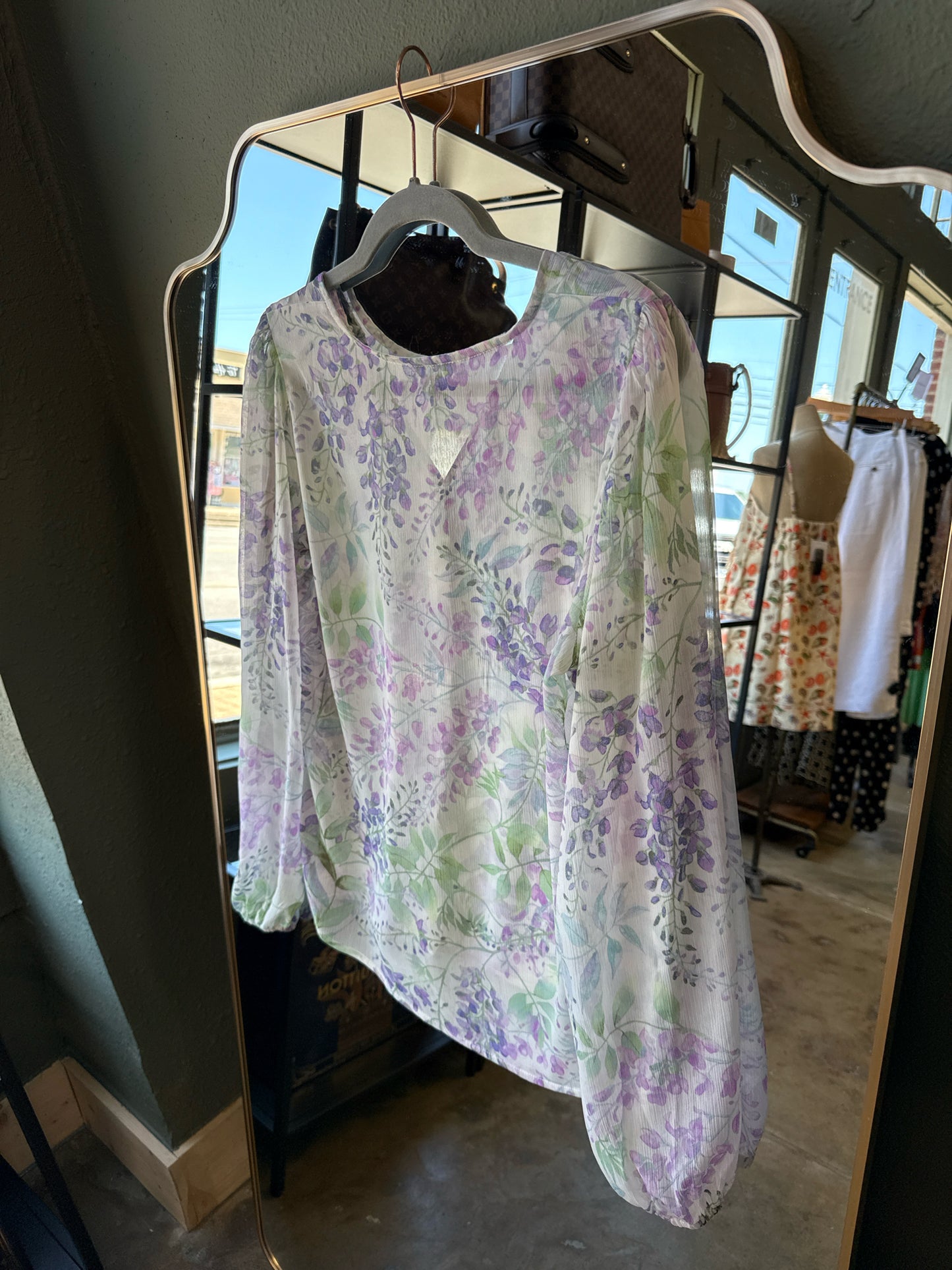 Haver + Blair Size M Purple/Green Top