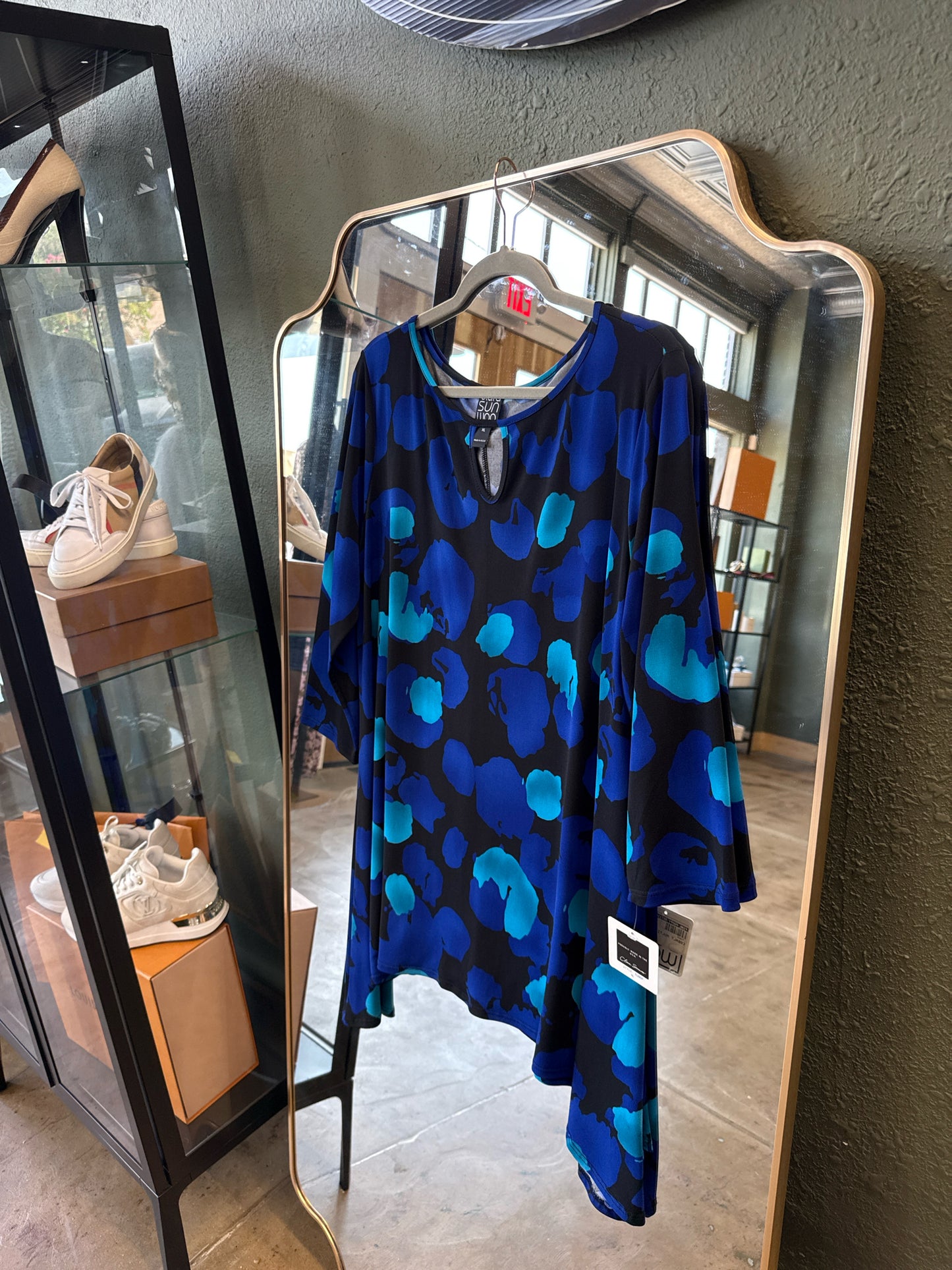 Ciara Sun Woo Size XL Blue/Black Dress