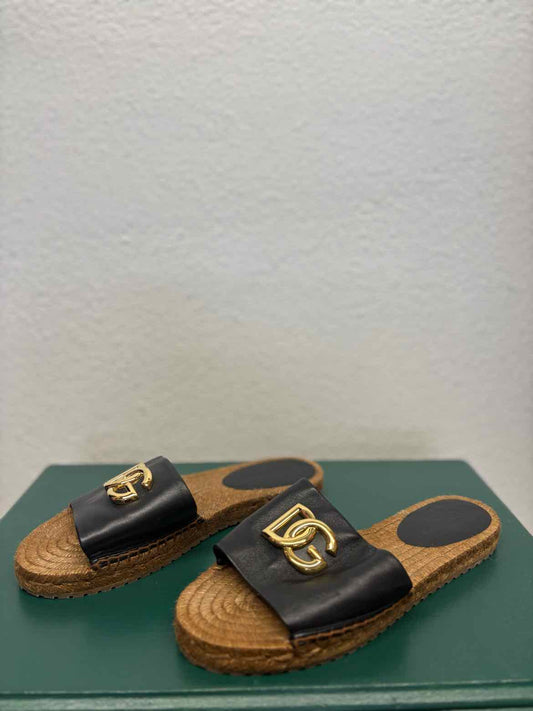 Dolce & Gabbana Shoe Size 39 Black/Tan Sandals