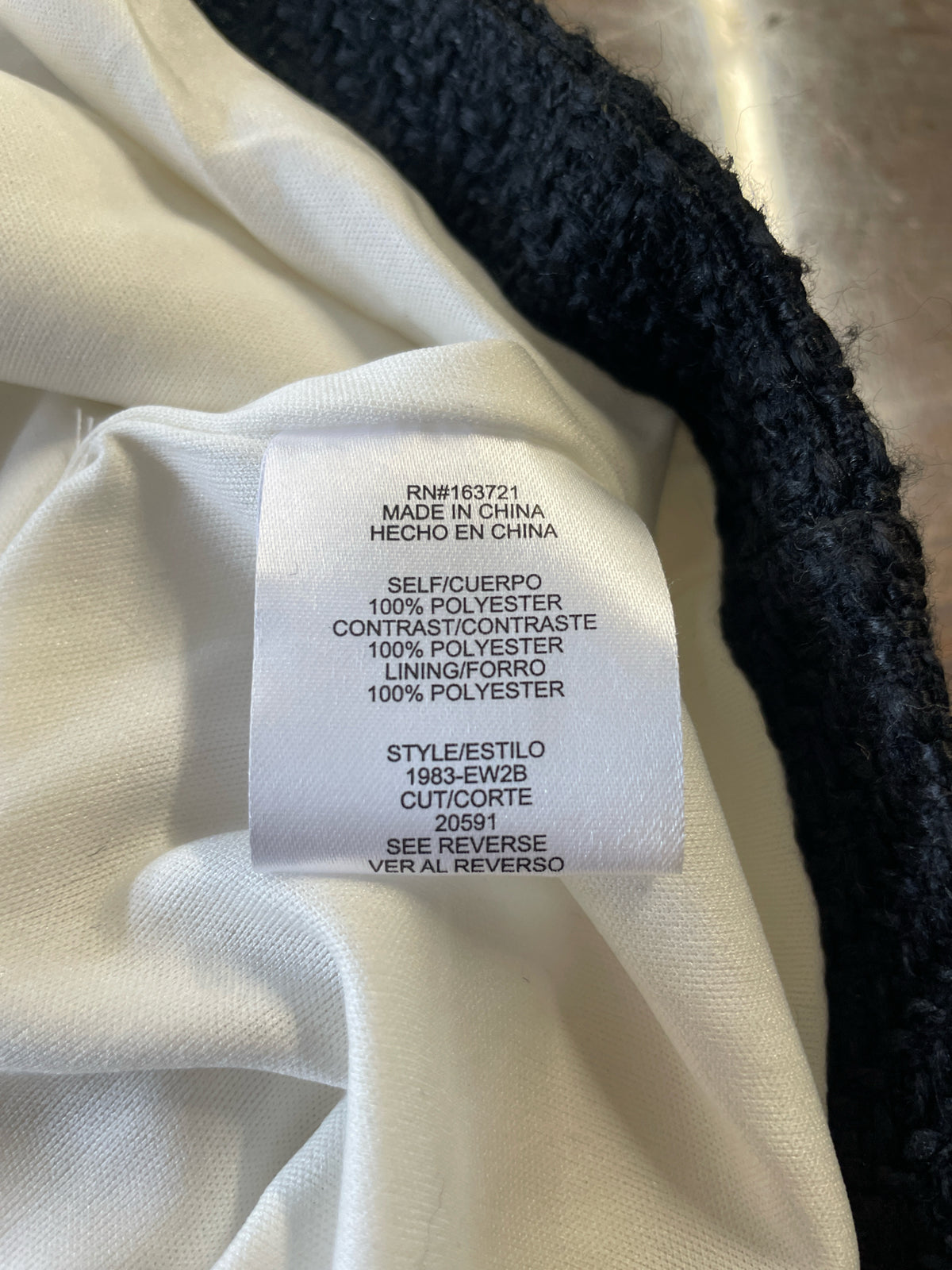 BeBop Size XS White + Black Dress