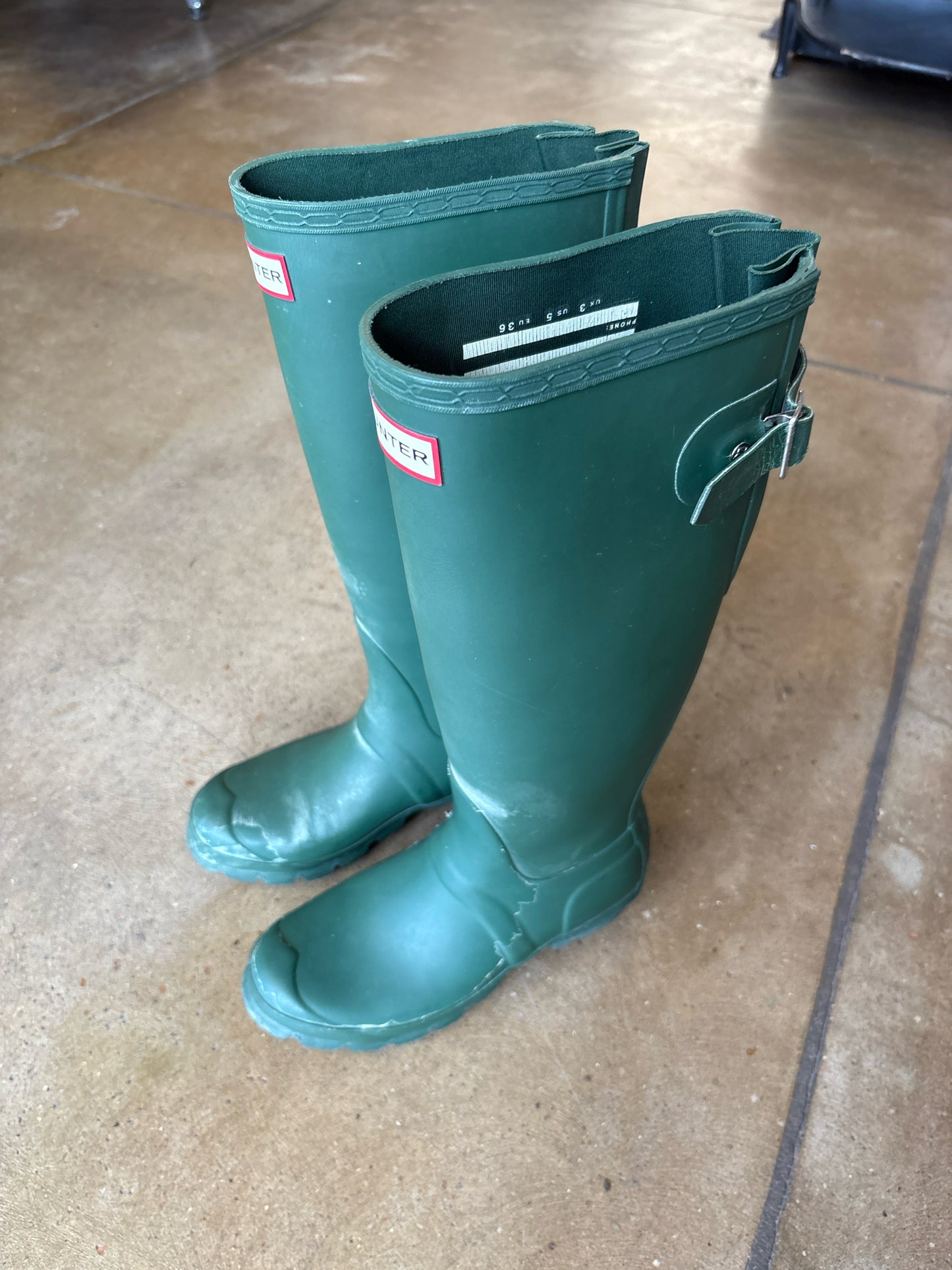 Hunter Shoe Size 5 Green Boots