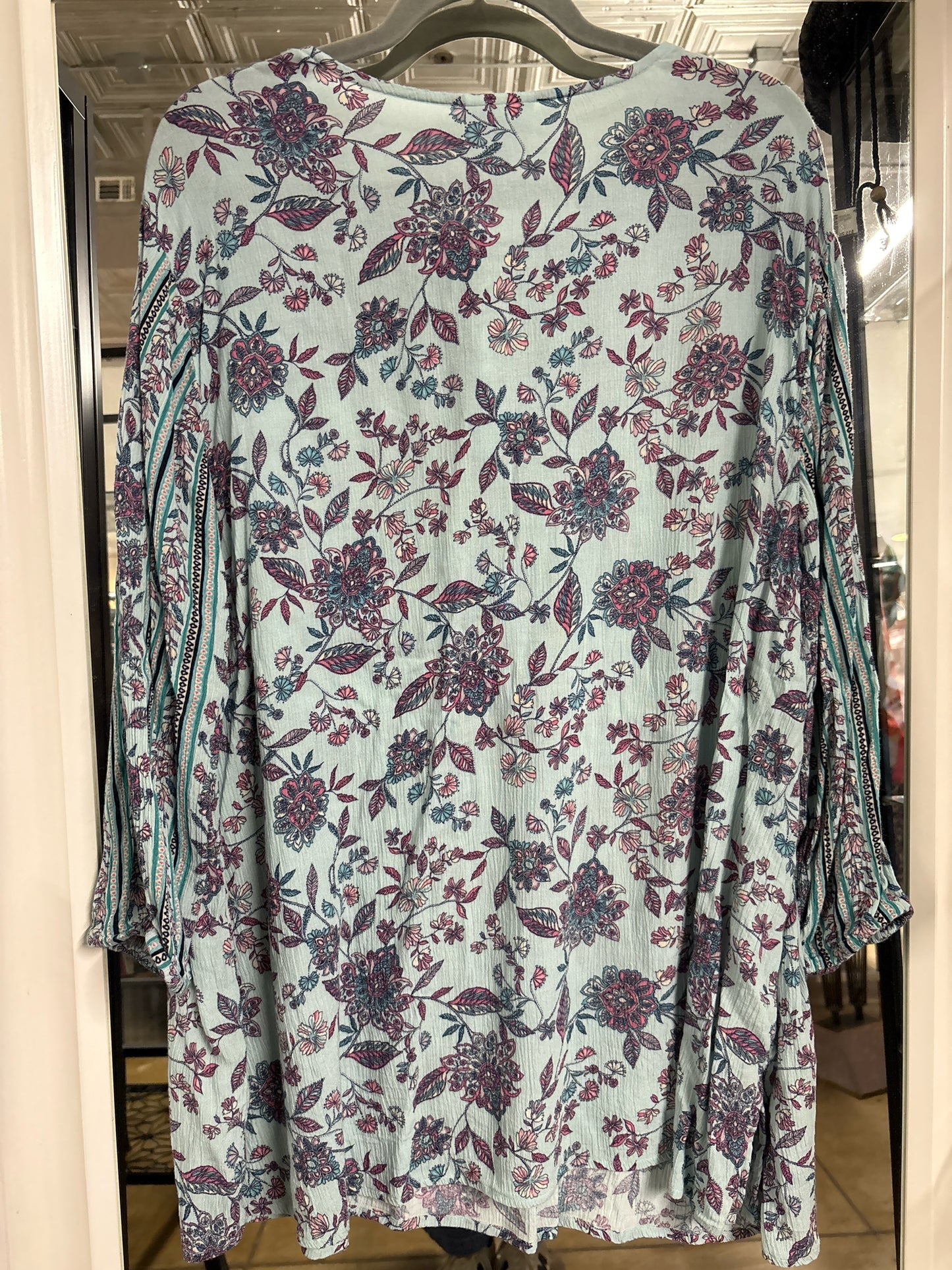 J Jill Size 2X blue multi Floral Top