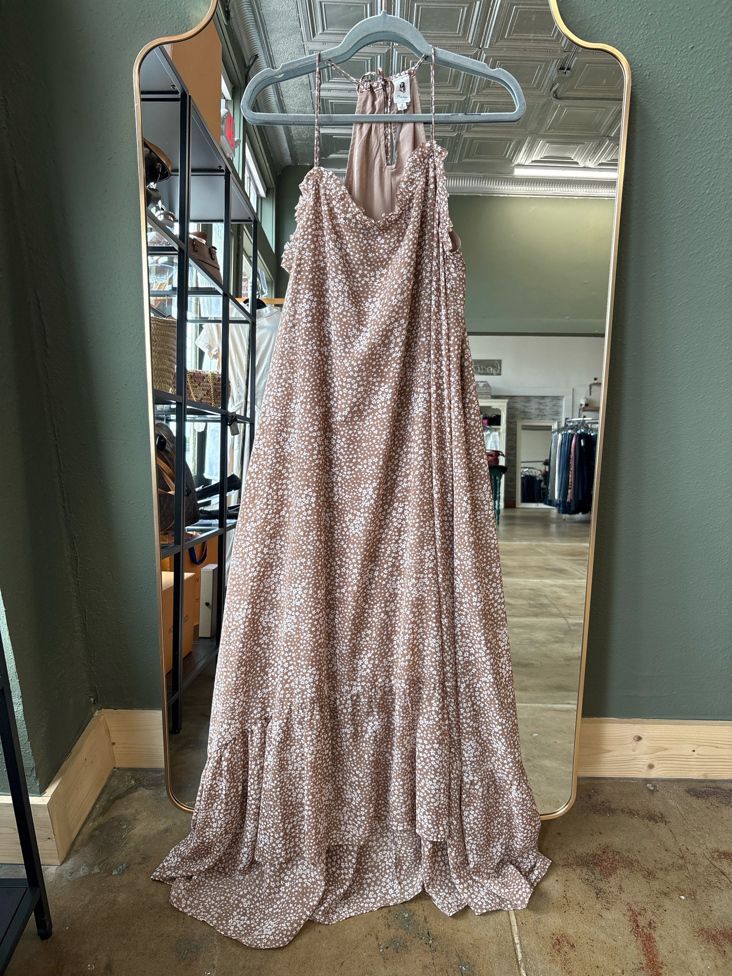 Flawless Size S brown & cream Floral Dress
