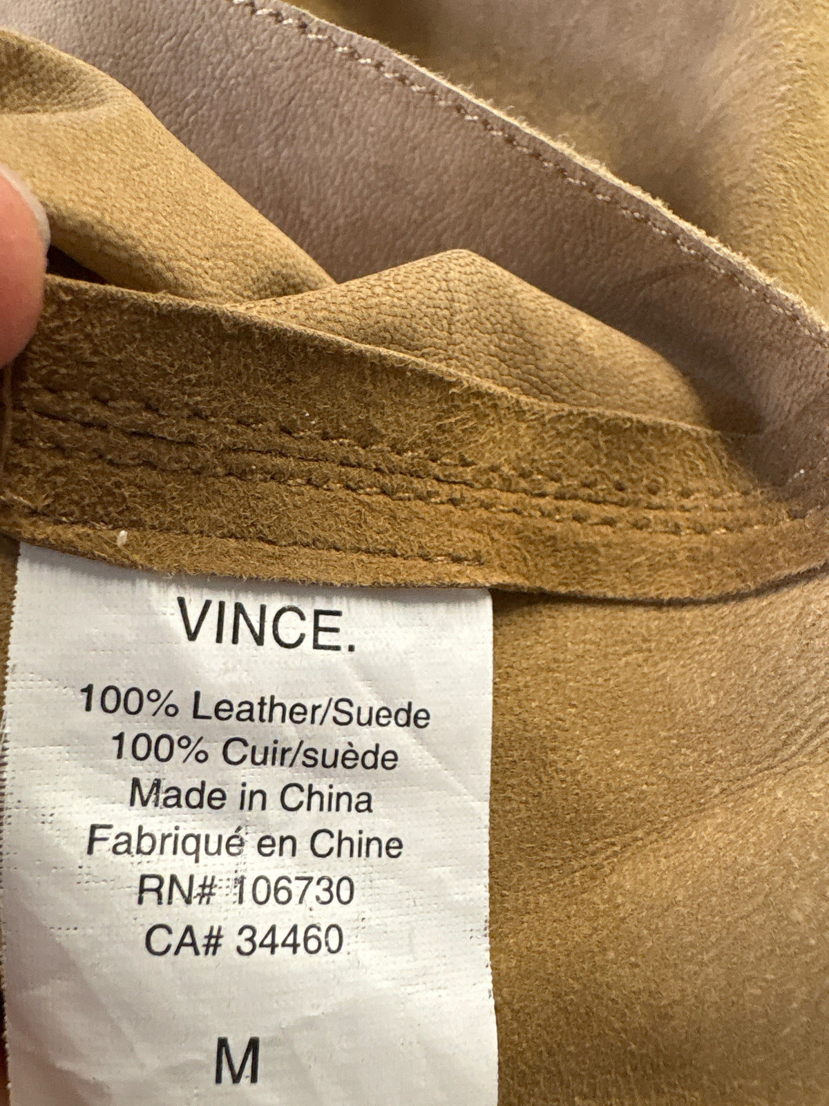 Vince Size M Brown suede Top