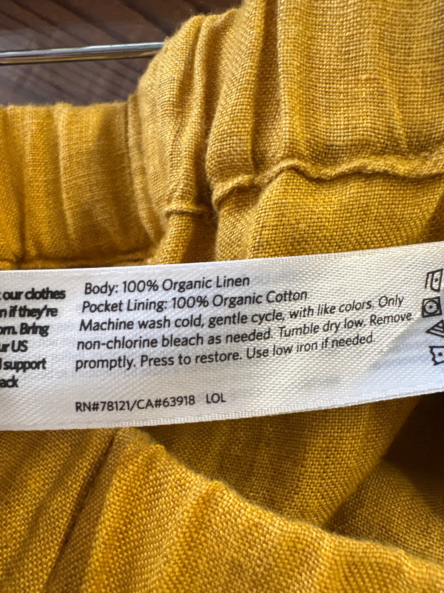 EILEEN FISHER Size XL Mustard Pants