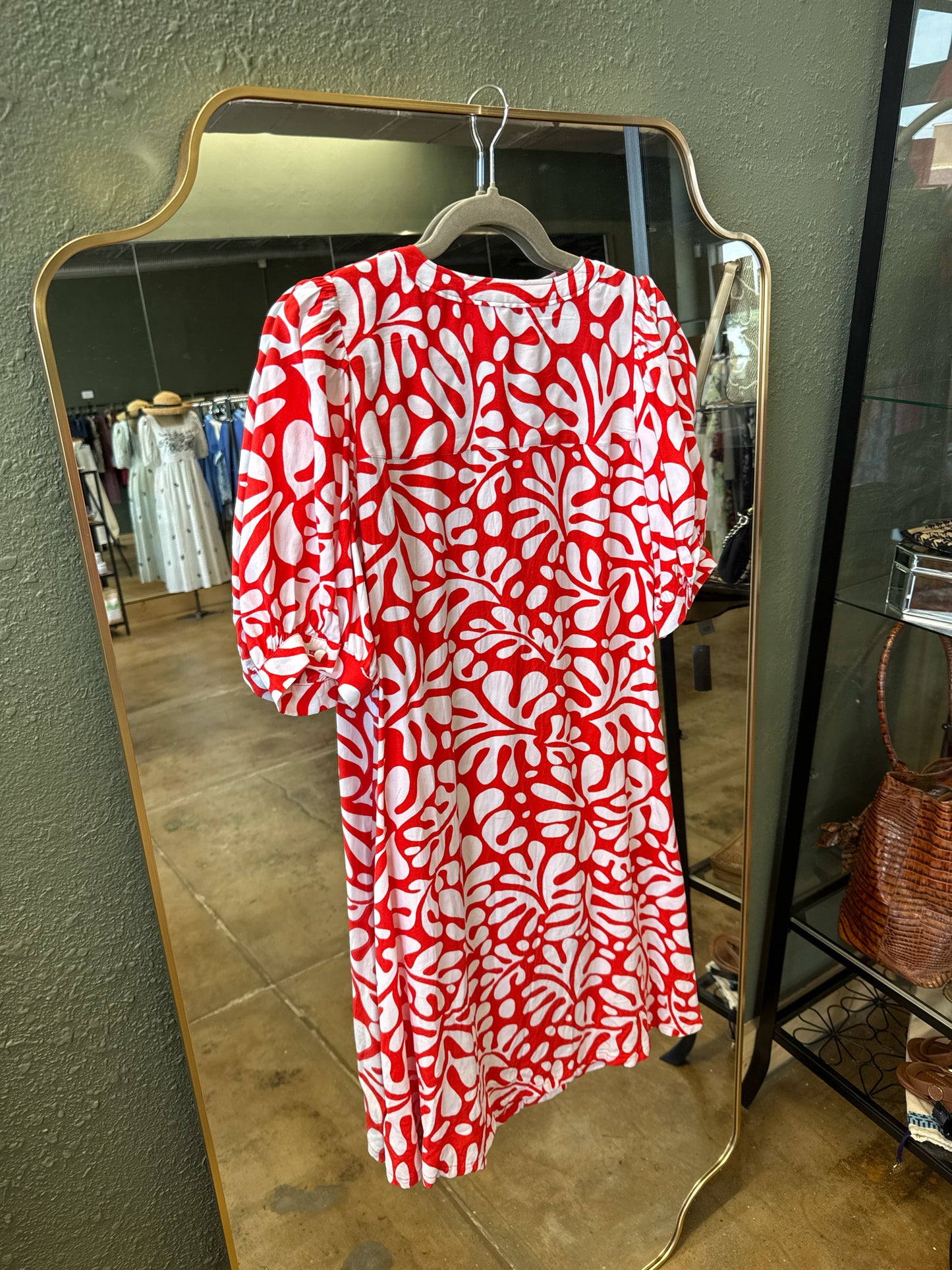 LOFT Size MT Red/White Dress