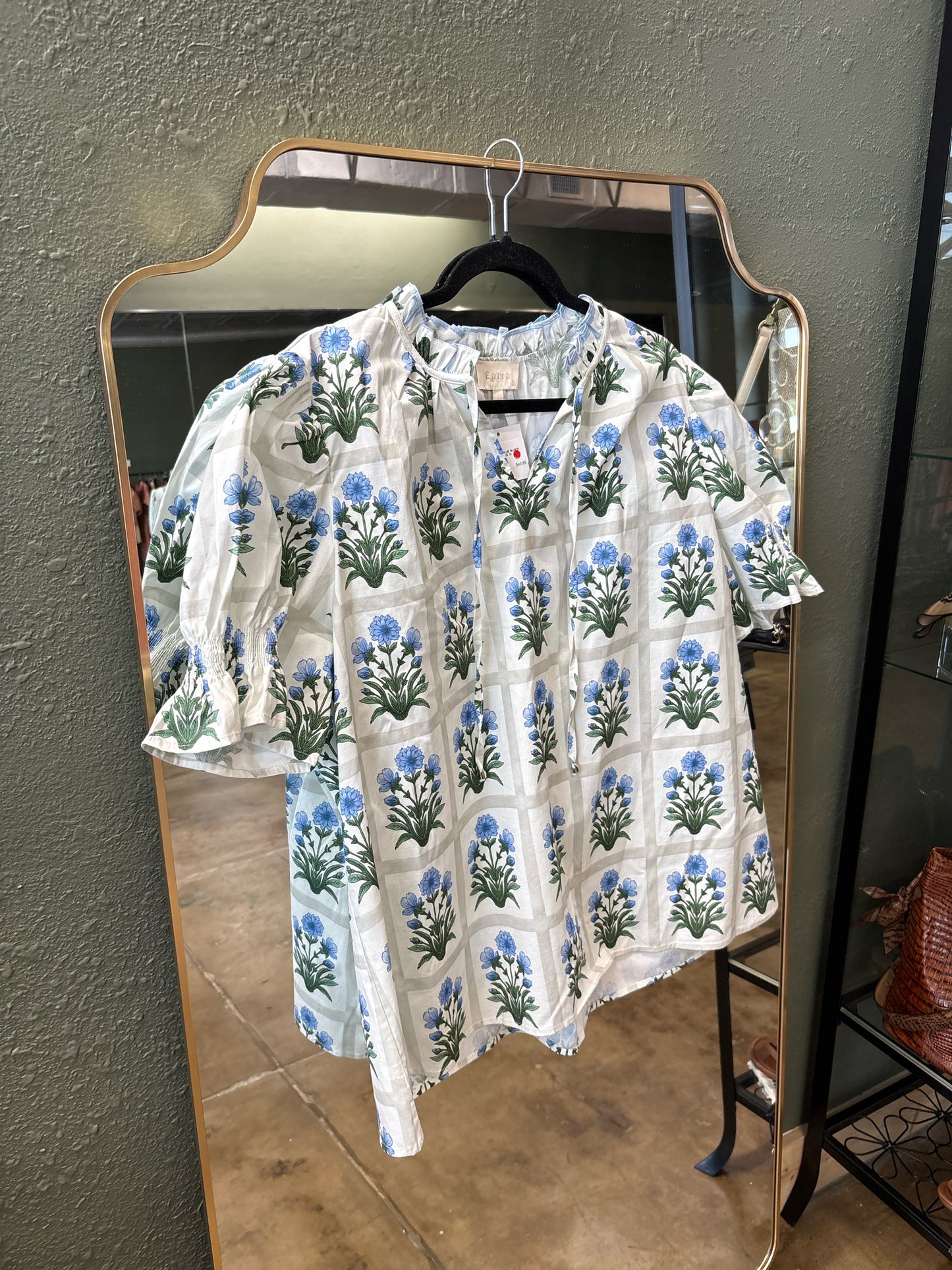 entro Size 1X Blue/Green Top