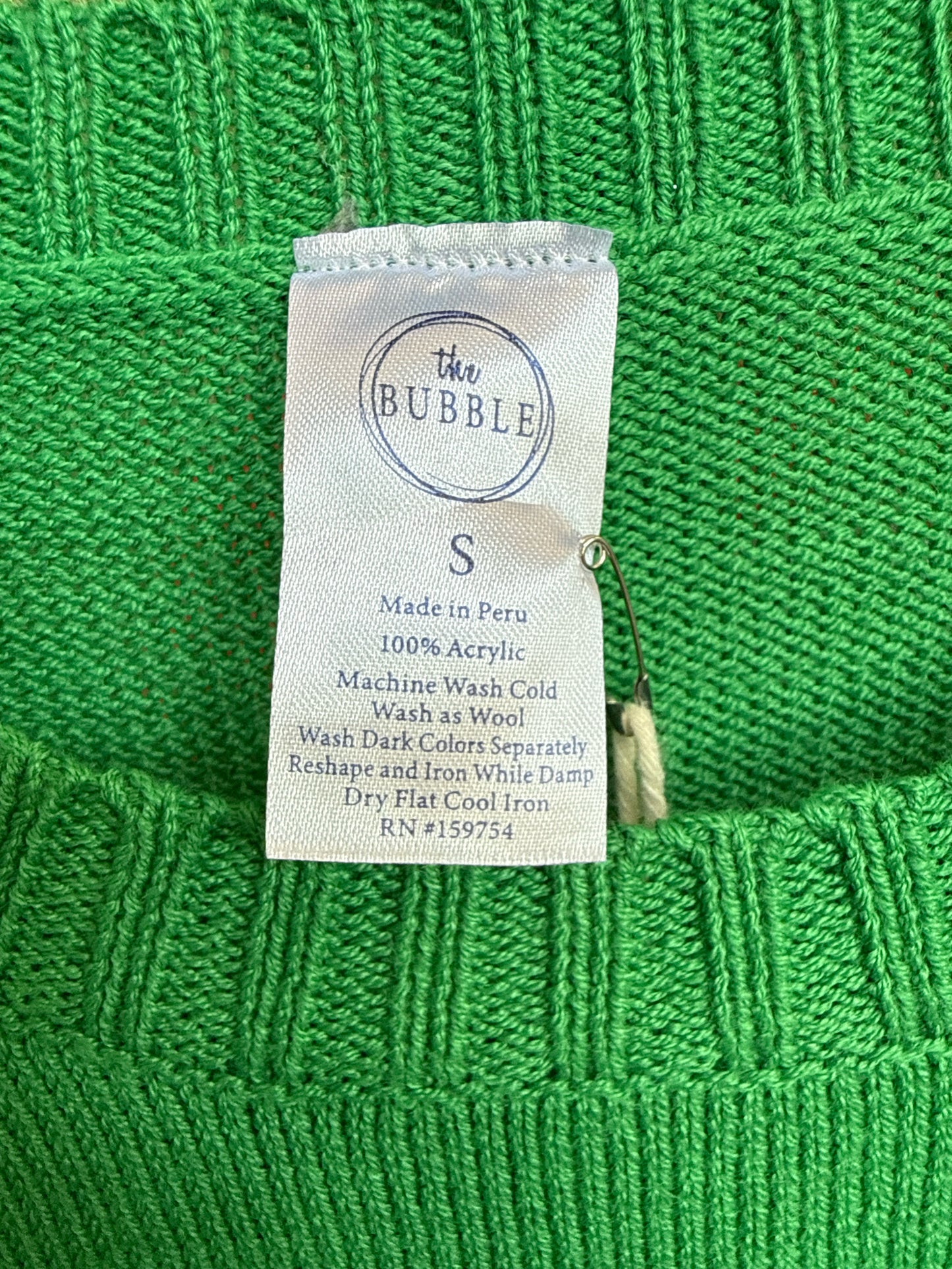 The Bubble Size S Green golf Sweater