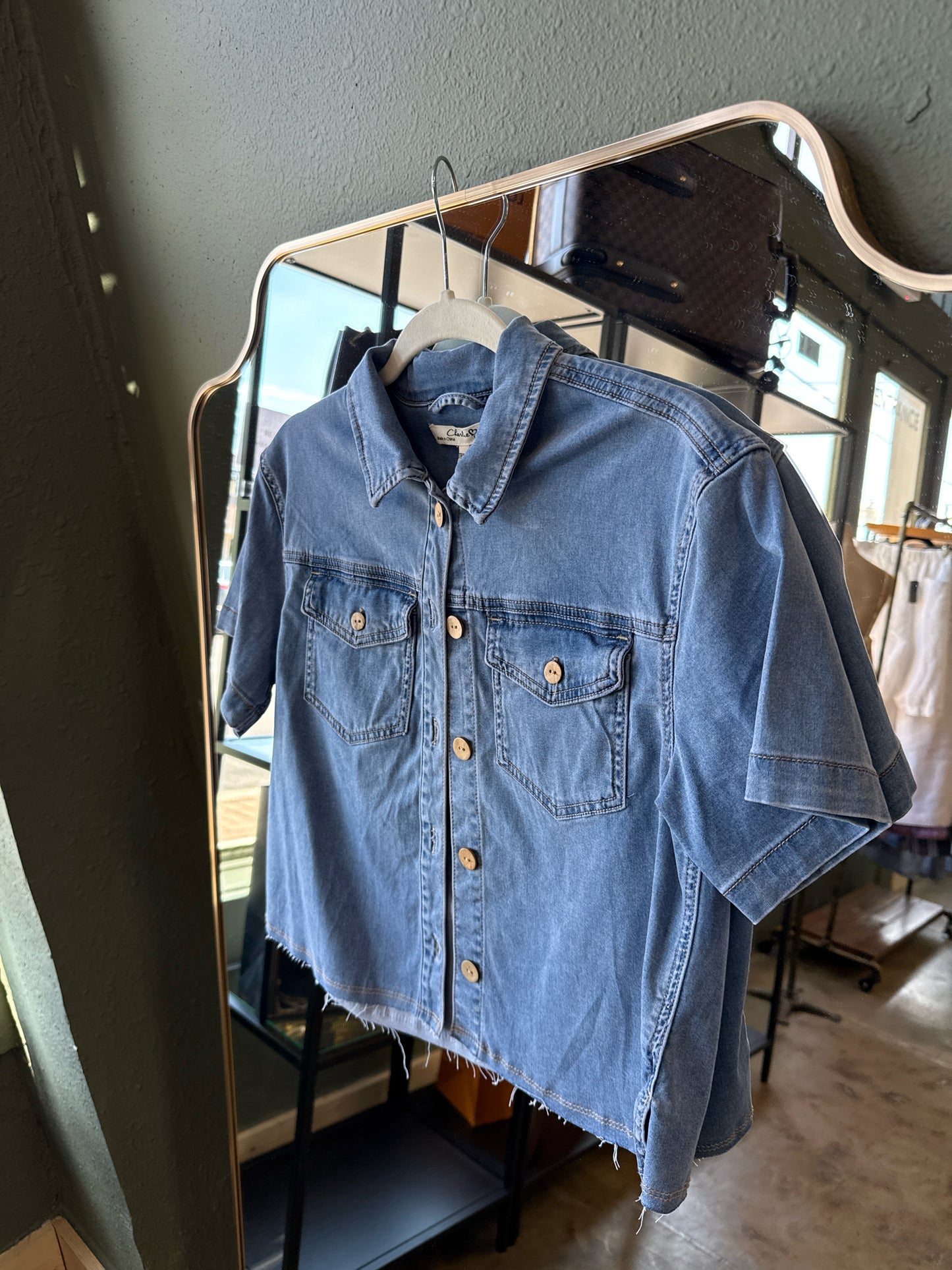 Charlie Size XS Denim Top