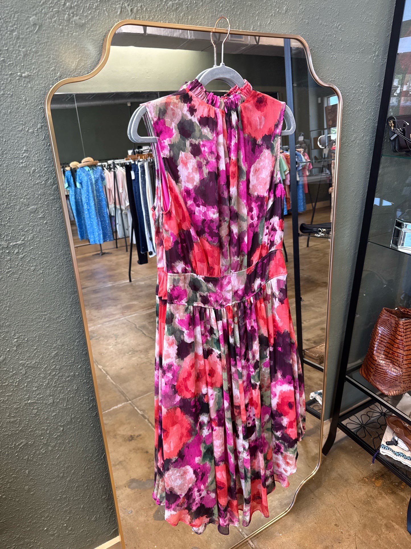 CALVIN KLEIN Size 4 Pink/Purple Dress