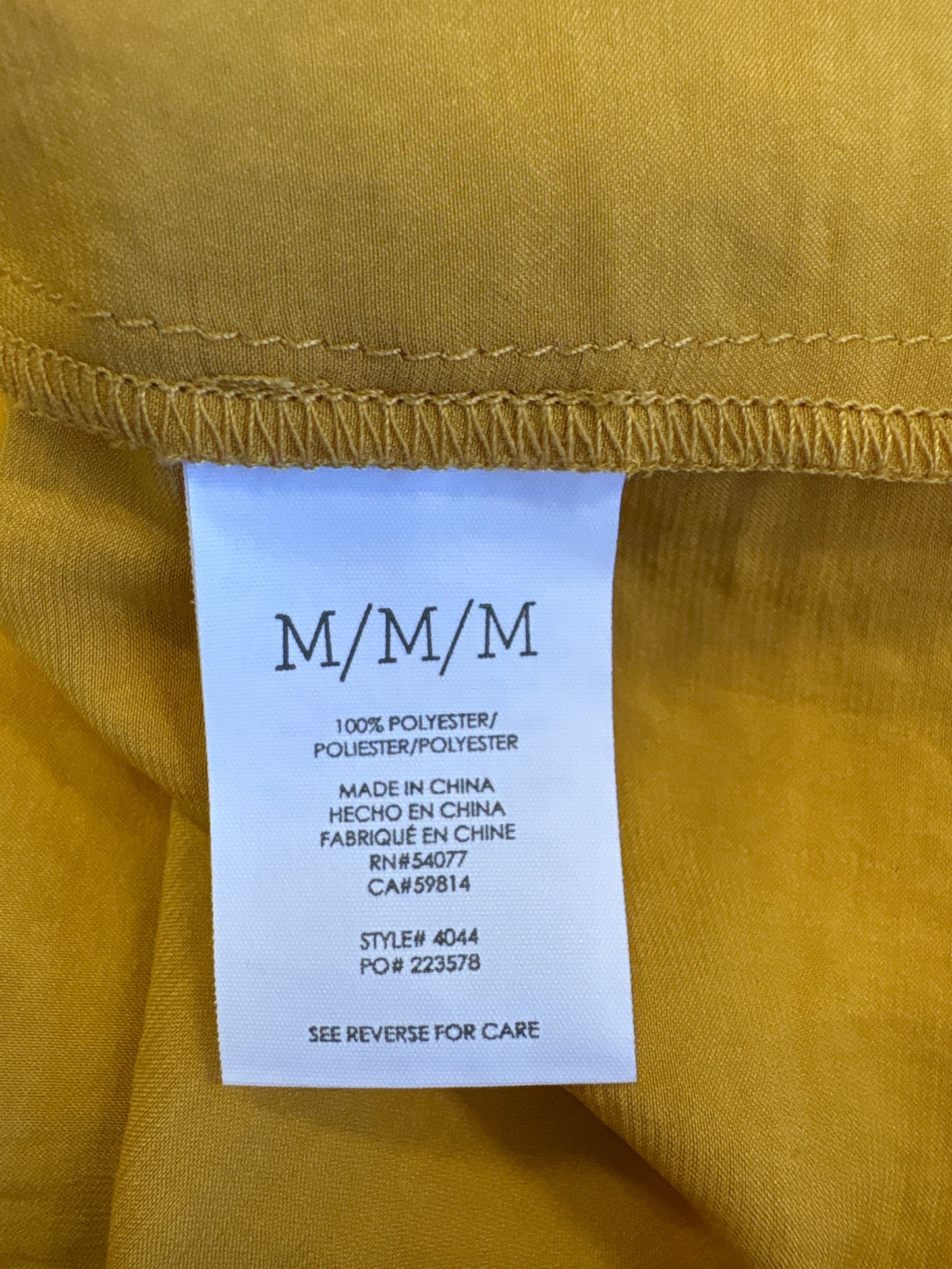 Cabi Size M Yellow Top