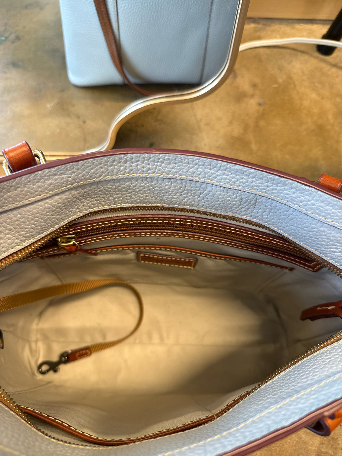DOONEY & BOURKE Gray/Blue Bag Purse/Wallet Set