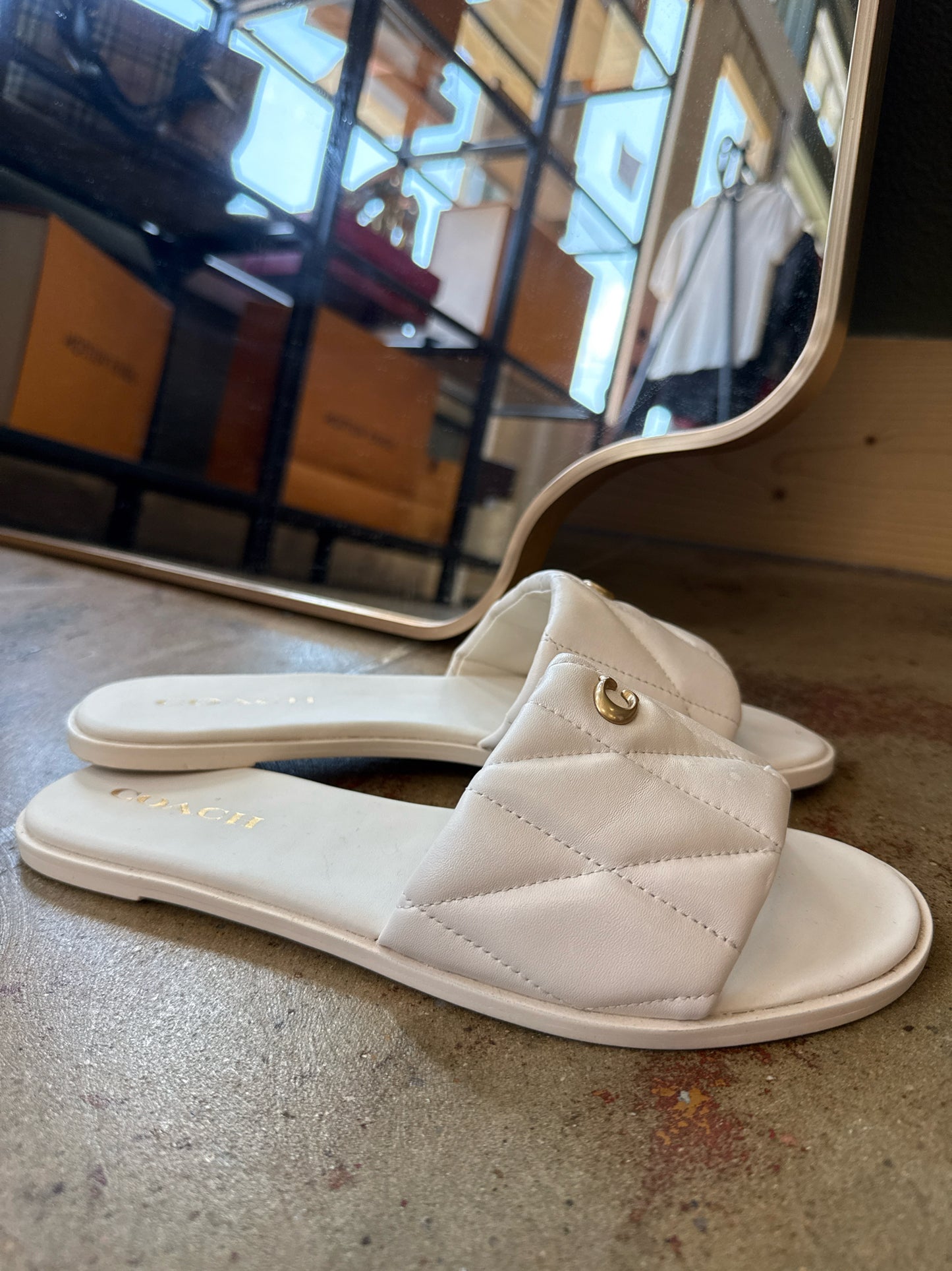 COACH Shoe Size 9.5 White Sandals