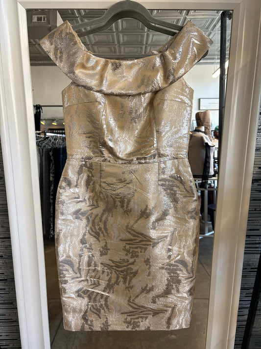 Calvin  Klein Size 4 Gold/Multi Dress