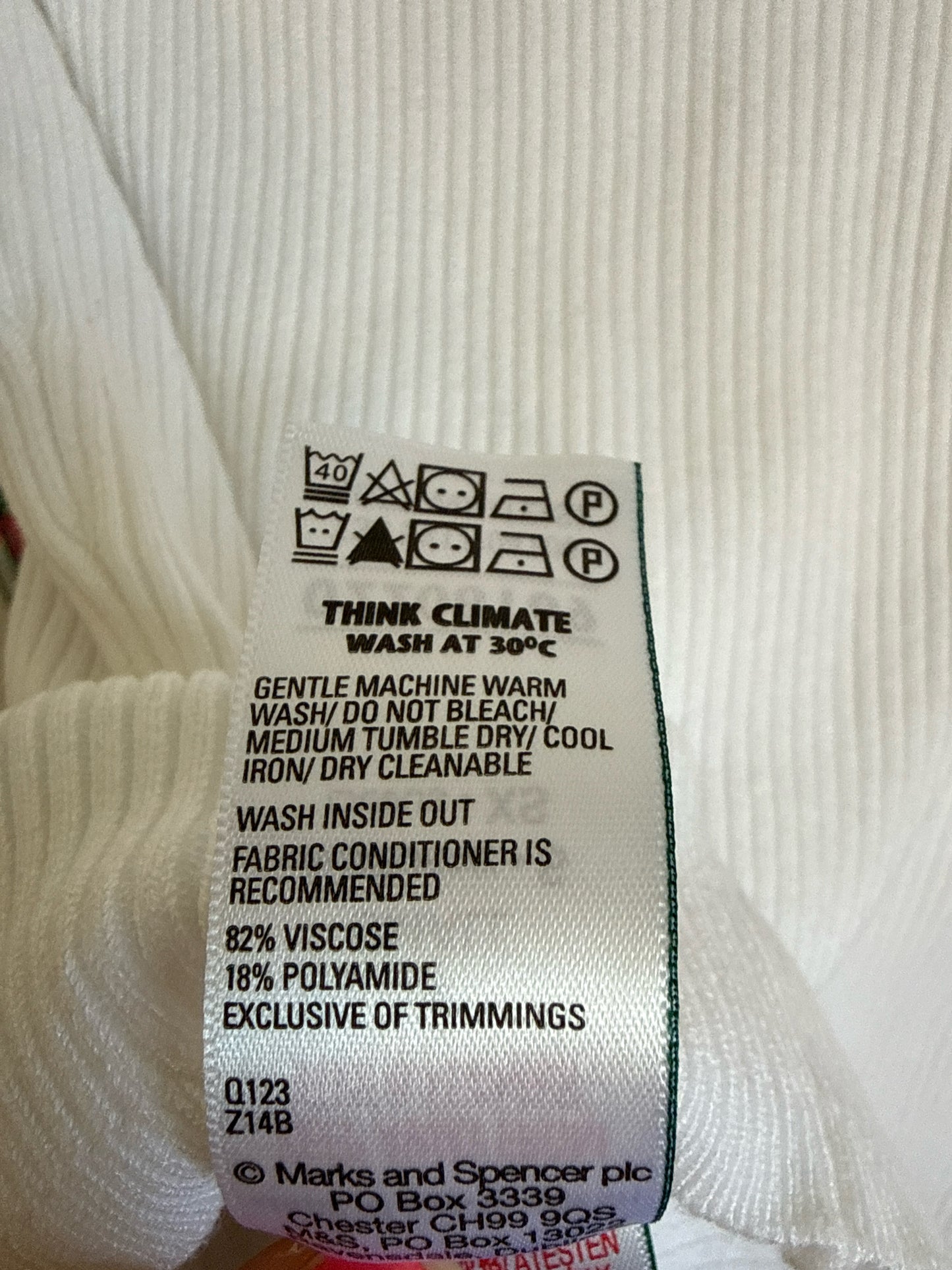 M&S Collection Size S White Top
