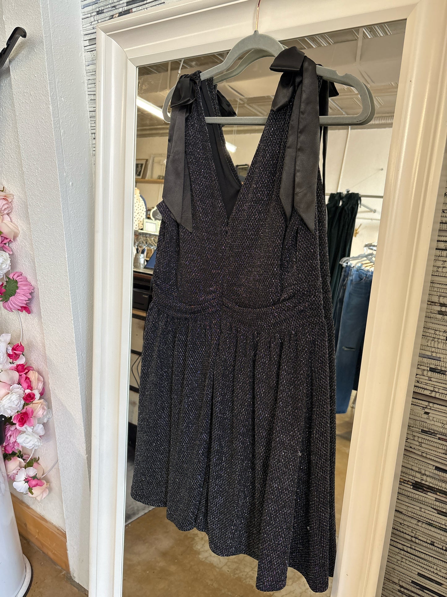 Sam Edelman Size L black and silver Sleeveless Dress