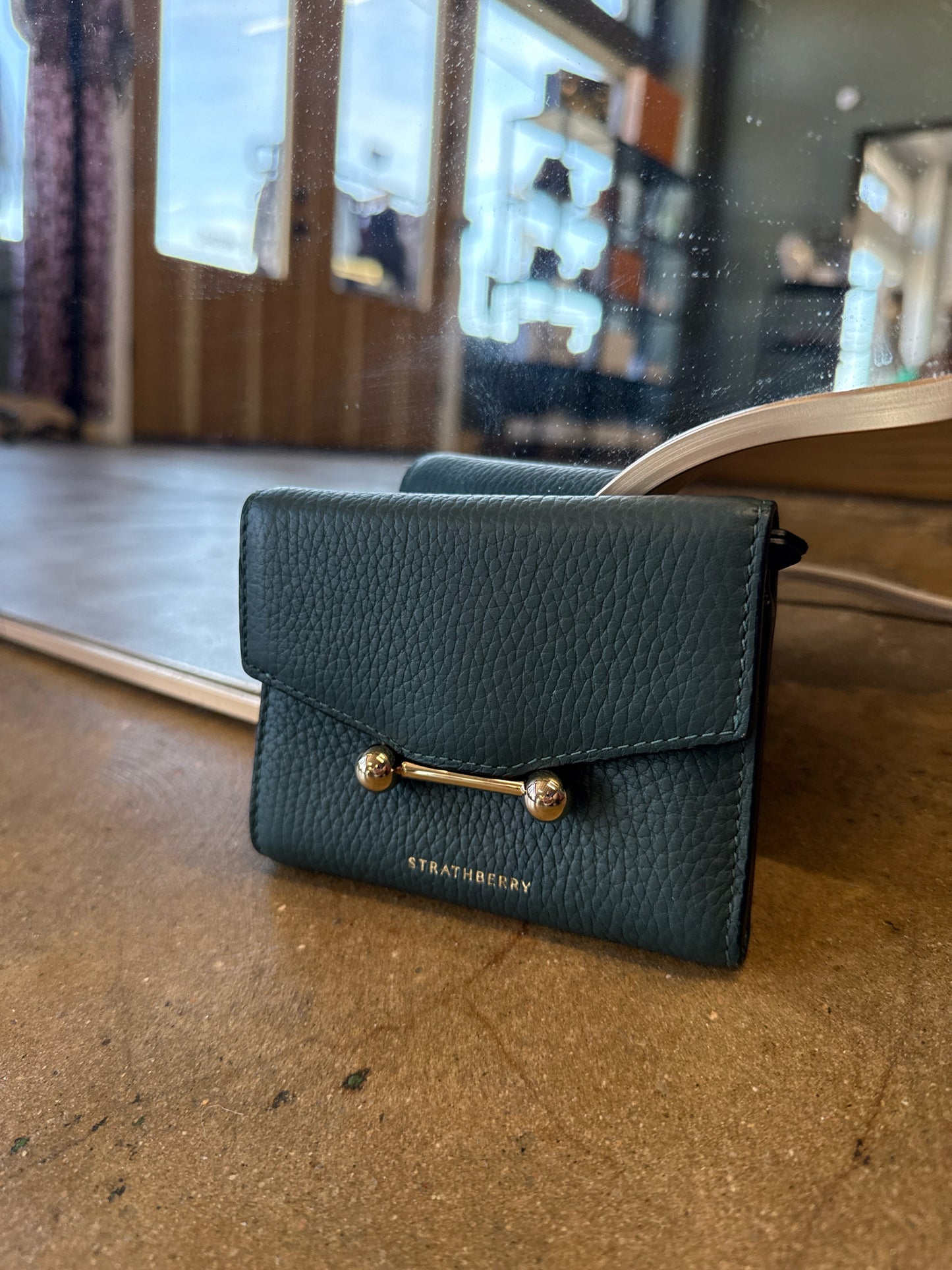 Strathberry Green Wallet/Wristlet