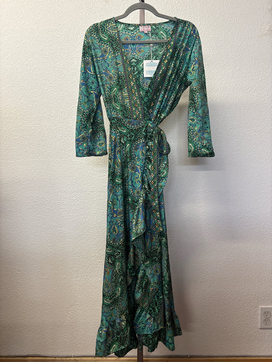 Cienna Size S Turquoise/Multi Paisley Dress