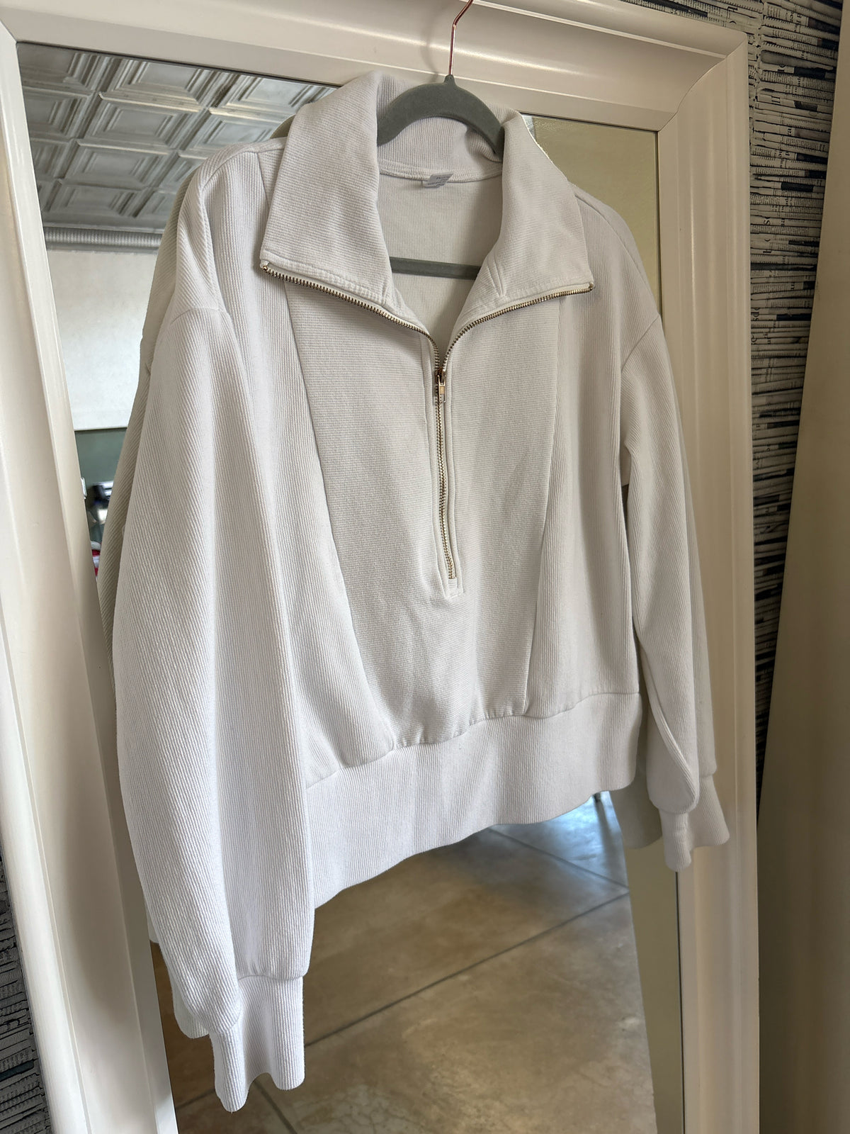 Anrabess Size S White Sweatshirt/Hoodie