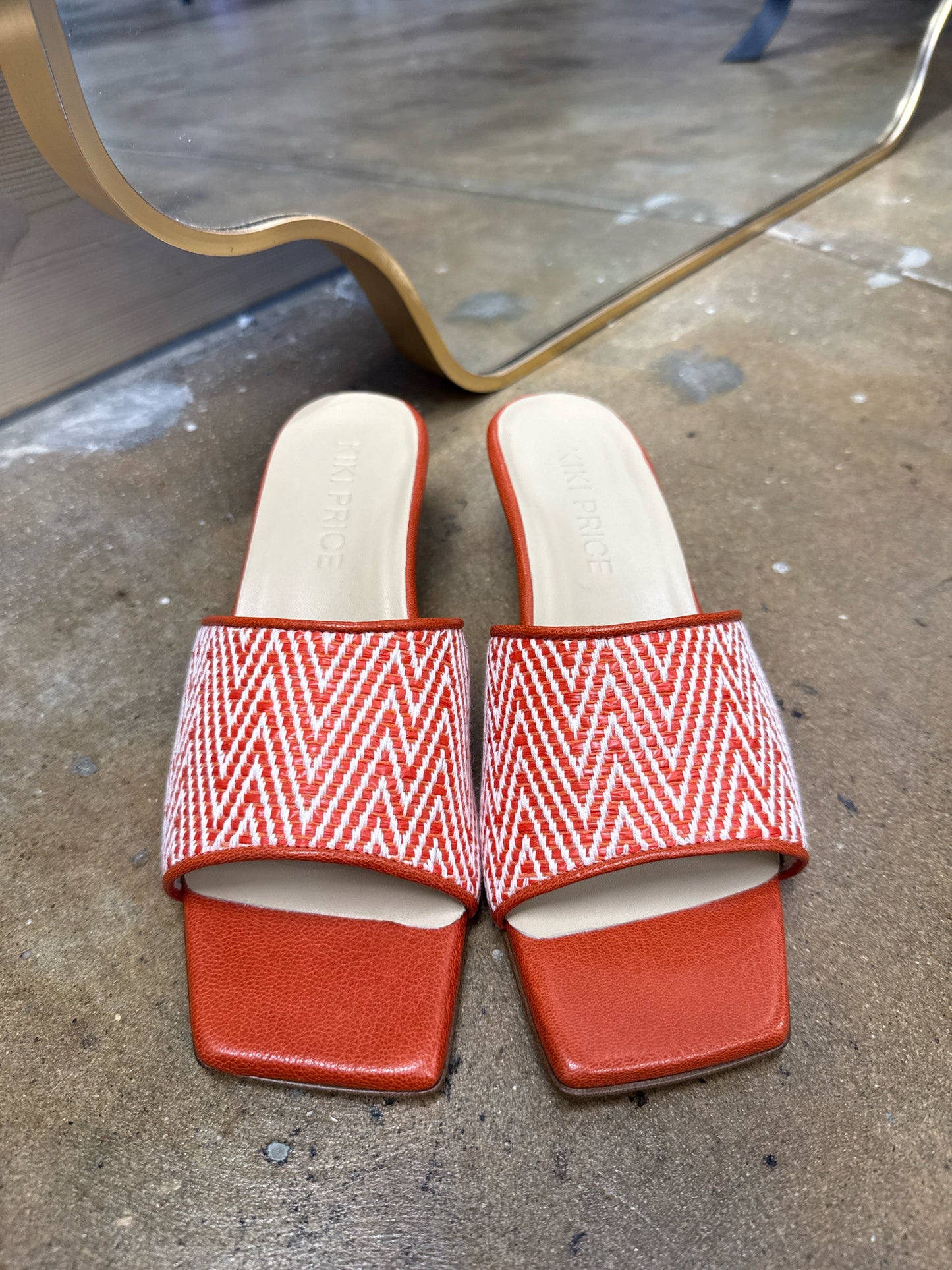 Kiki Price Shoe Size 37 Orange/White Sandals
