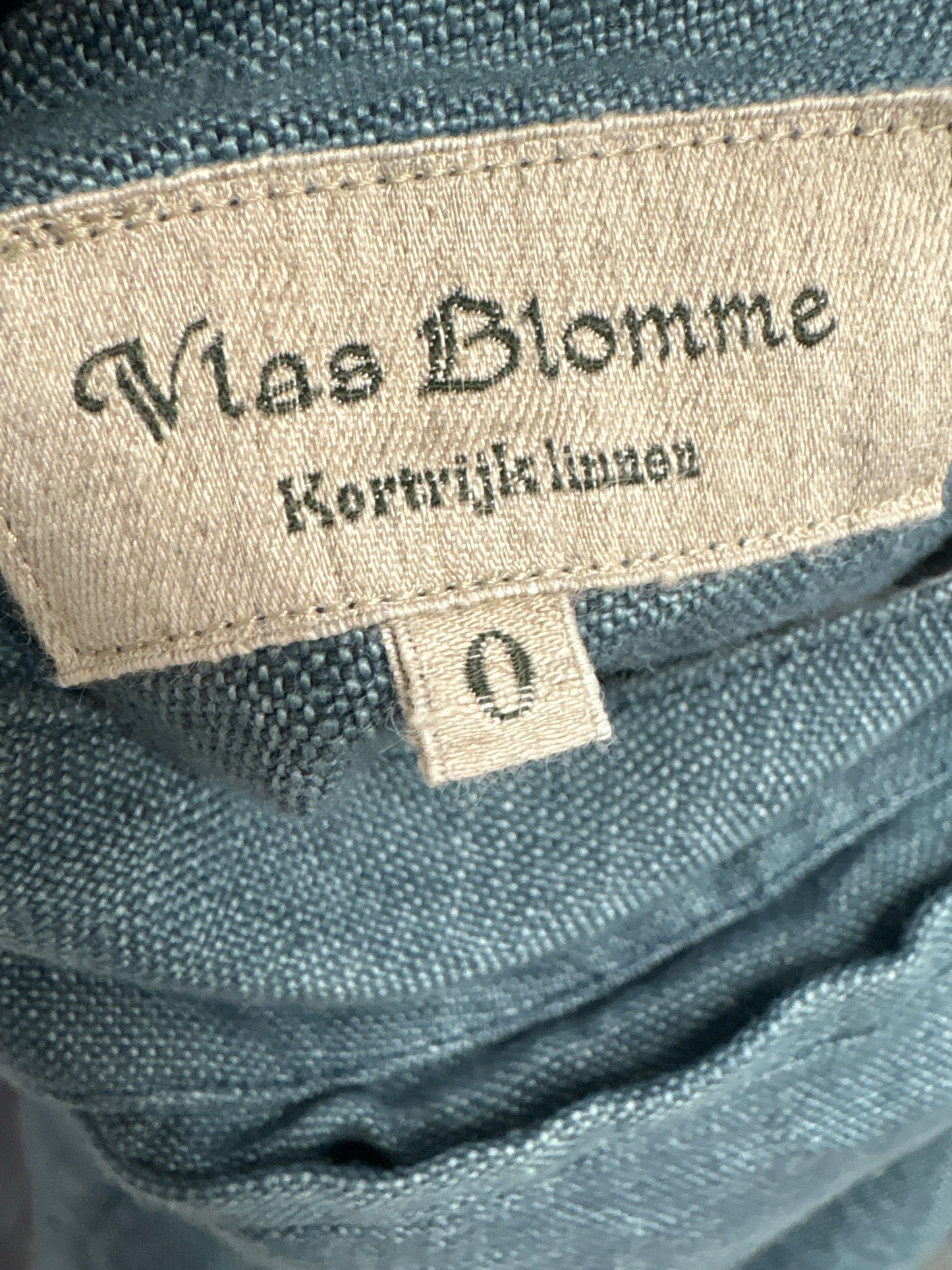 Vlas Blomme Size 0 Blue Capris