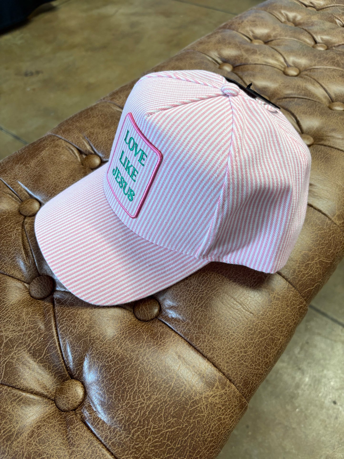 DAVID AND YOUNG pink and white Hat