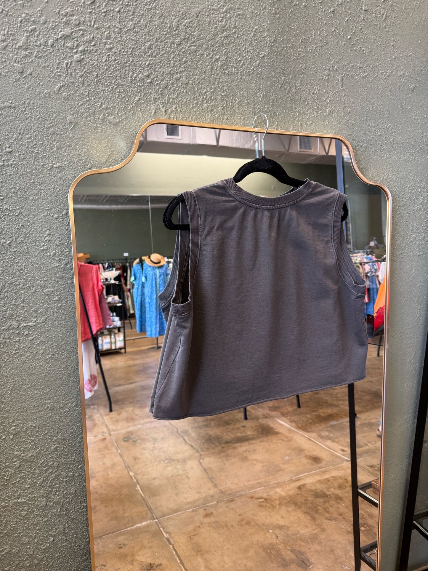 By Together Size M Charcoal Top