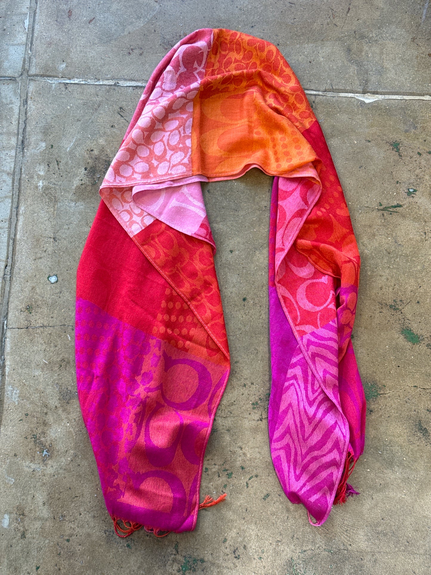 COACH Pink/Red Scarf