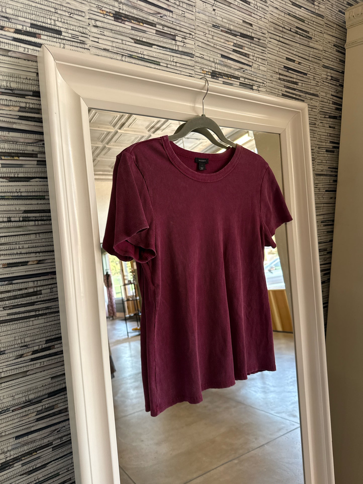 halogen Size L Purple Top