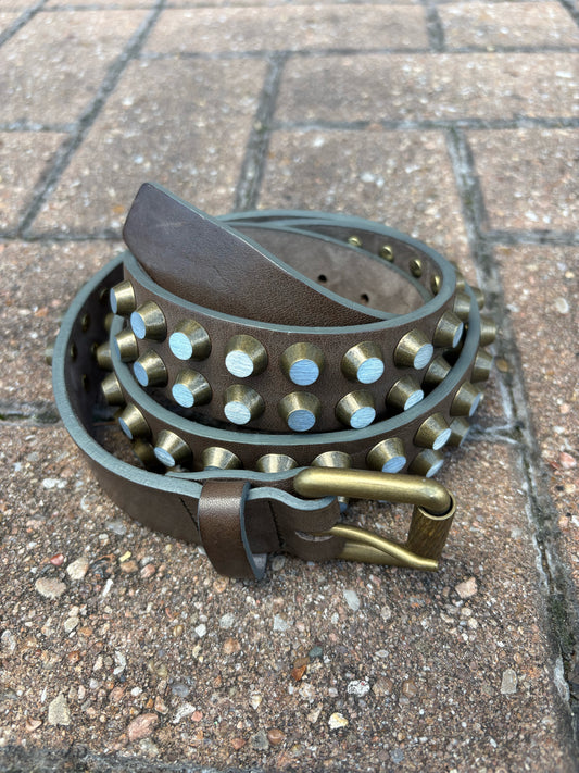 Ronald Pineau Bronze/Gold Studded Belt