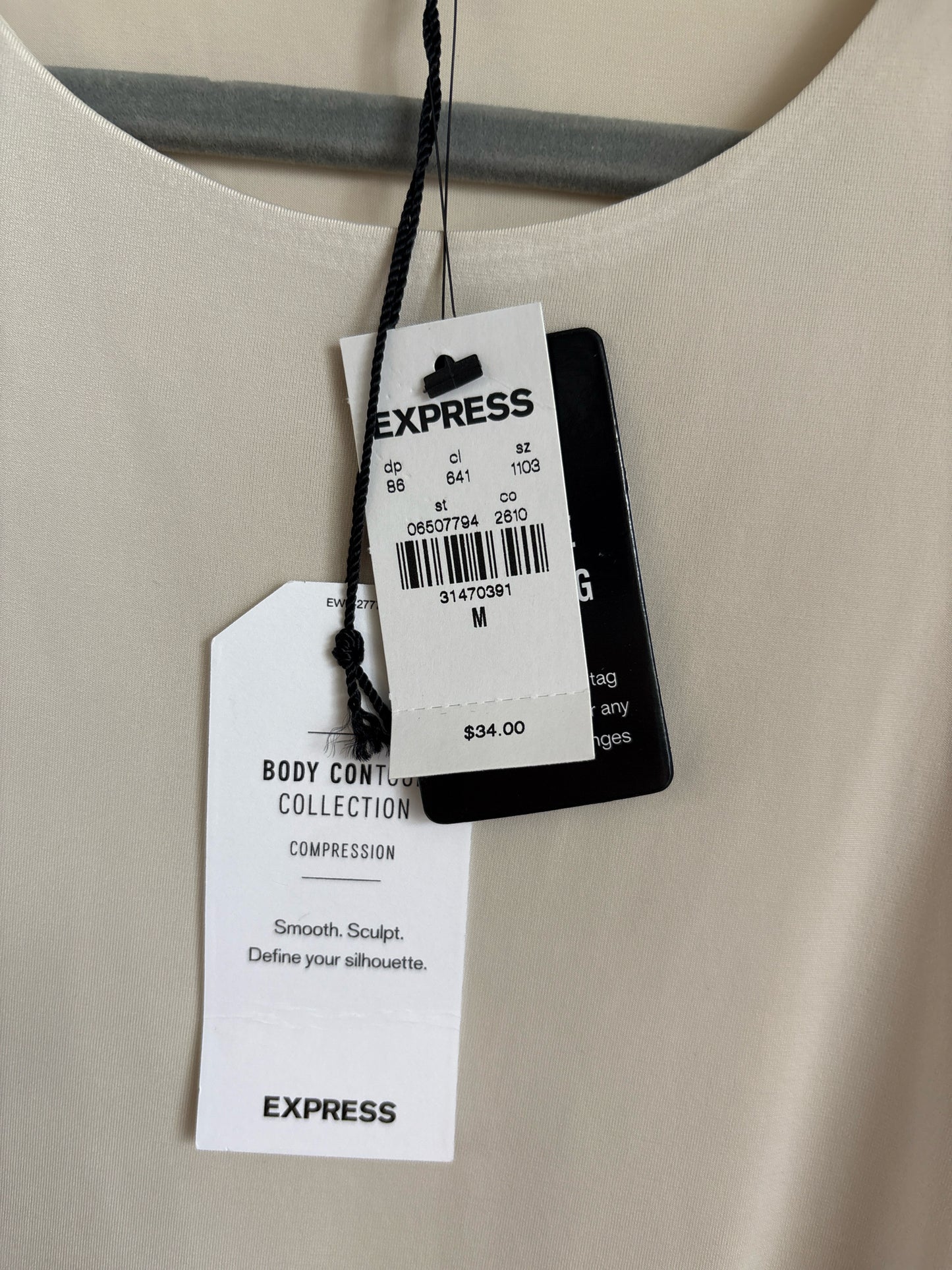 EXPRESS Size M Cream Bodysuit