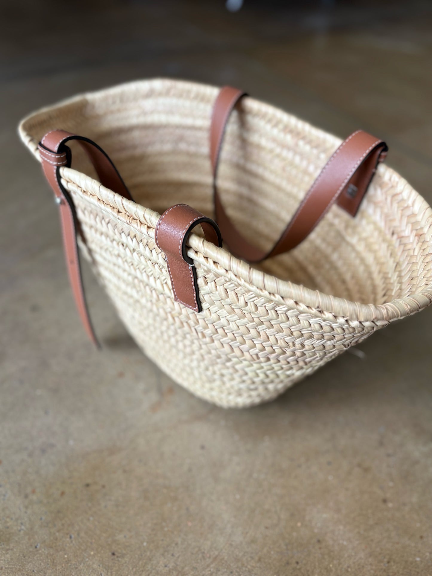 Loewe Cream/Navy Straw Luxury