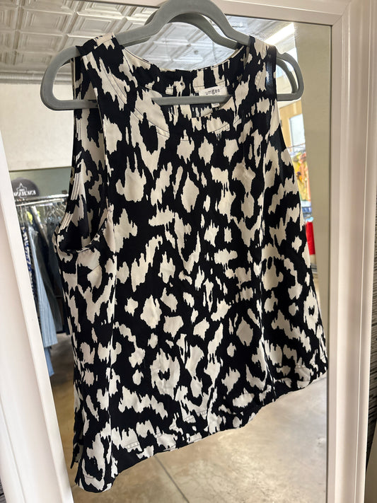 Umgee Size L Black & Off White Top