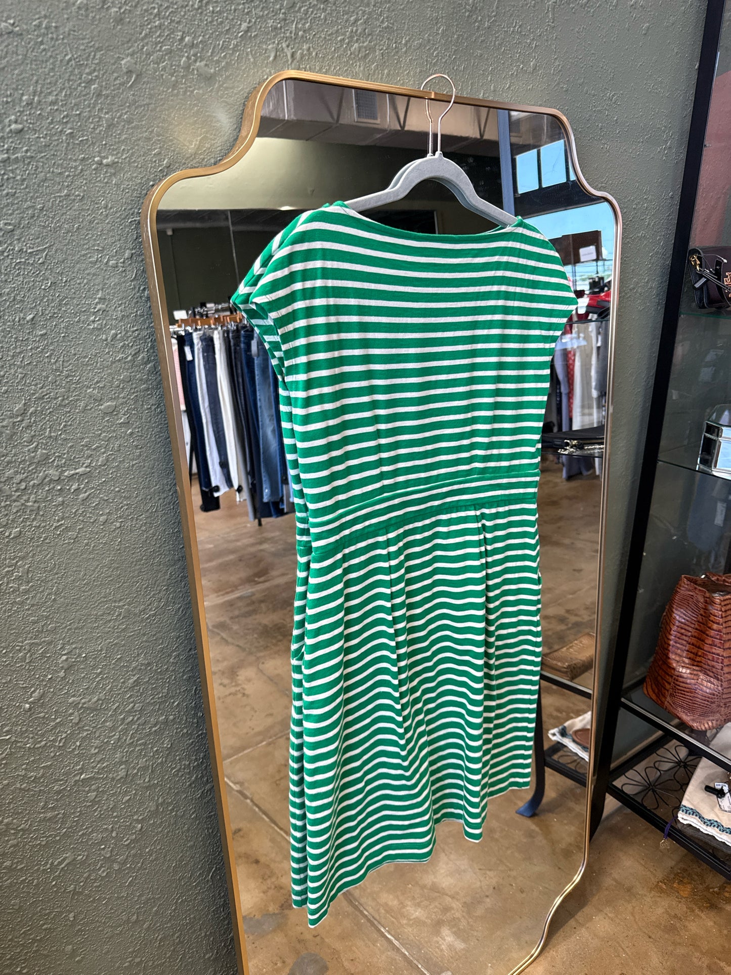 Boden Size 10P Green/White Dress
