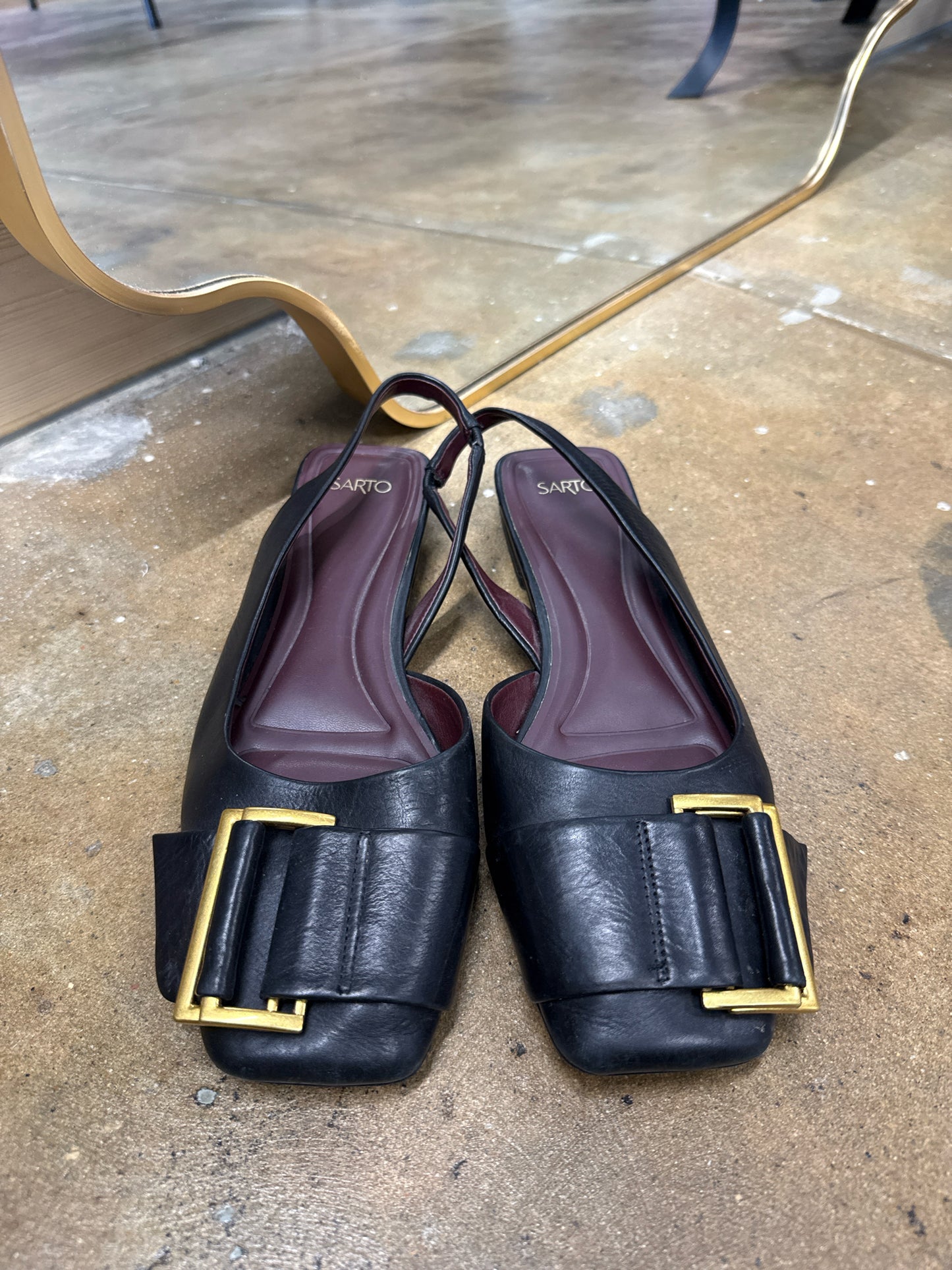 Sarto Shoe Size 9 Black Sandals