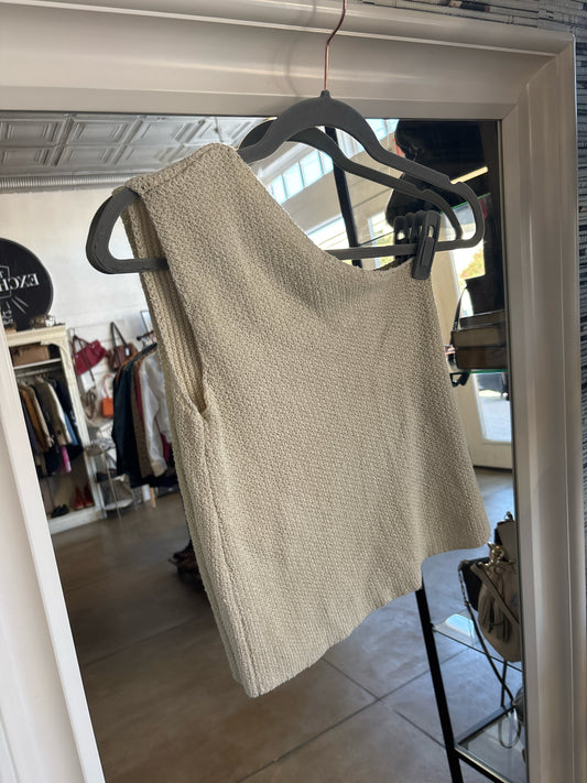 free people Size S Cream Knit Top